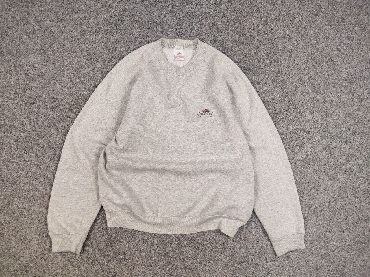 Fruit Of The Loom Vintage 90's Fruit Of The Loom Blank Crew Chek Sweatshirt Size US M / EU 48-50 / 2 - 12 Thumbnail