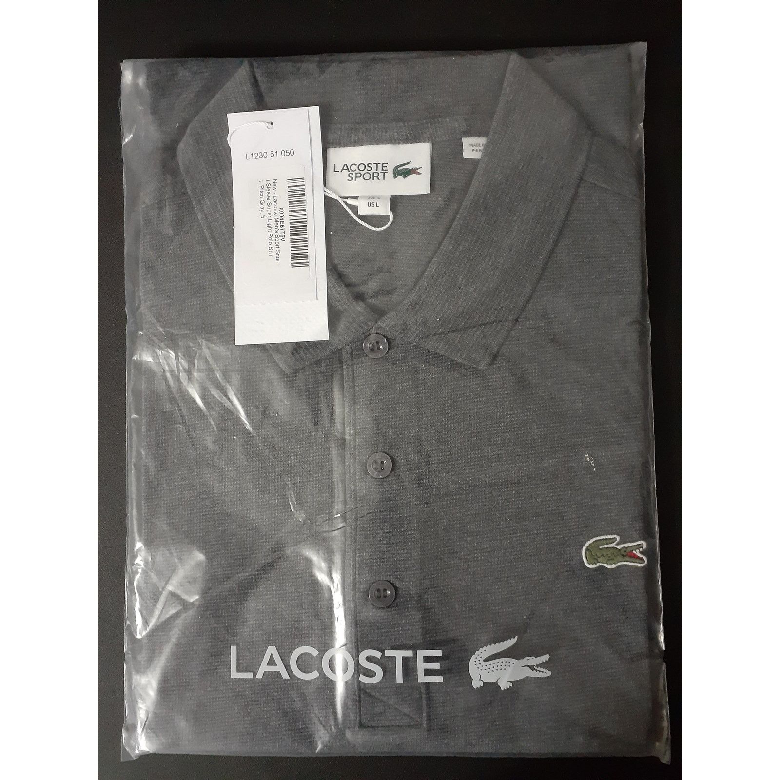 Lacoste Lacoste Men's Sport Short Sleeve Super Light Polo Gray L Size US L / EU 52-54 / 3 - 2 Thumbnail