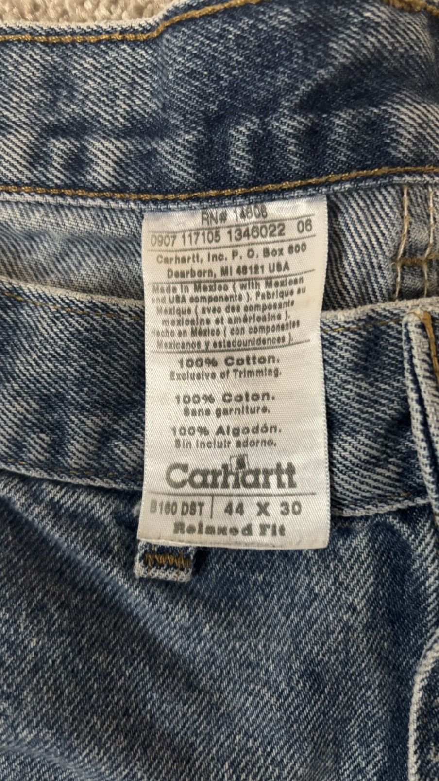 Carhartt Vintage Baggy Carhartt Jeans (Size 44x30) Size US 44 / EU 60 - 4 Thumbnail