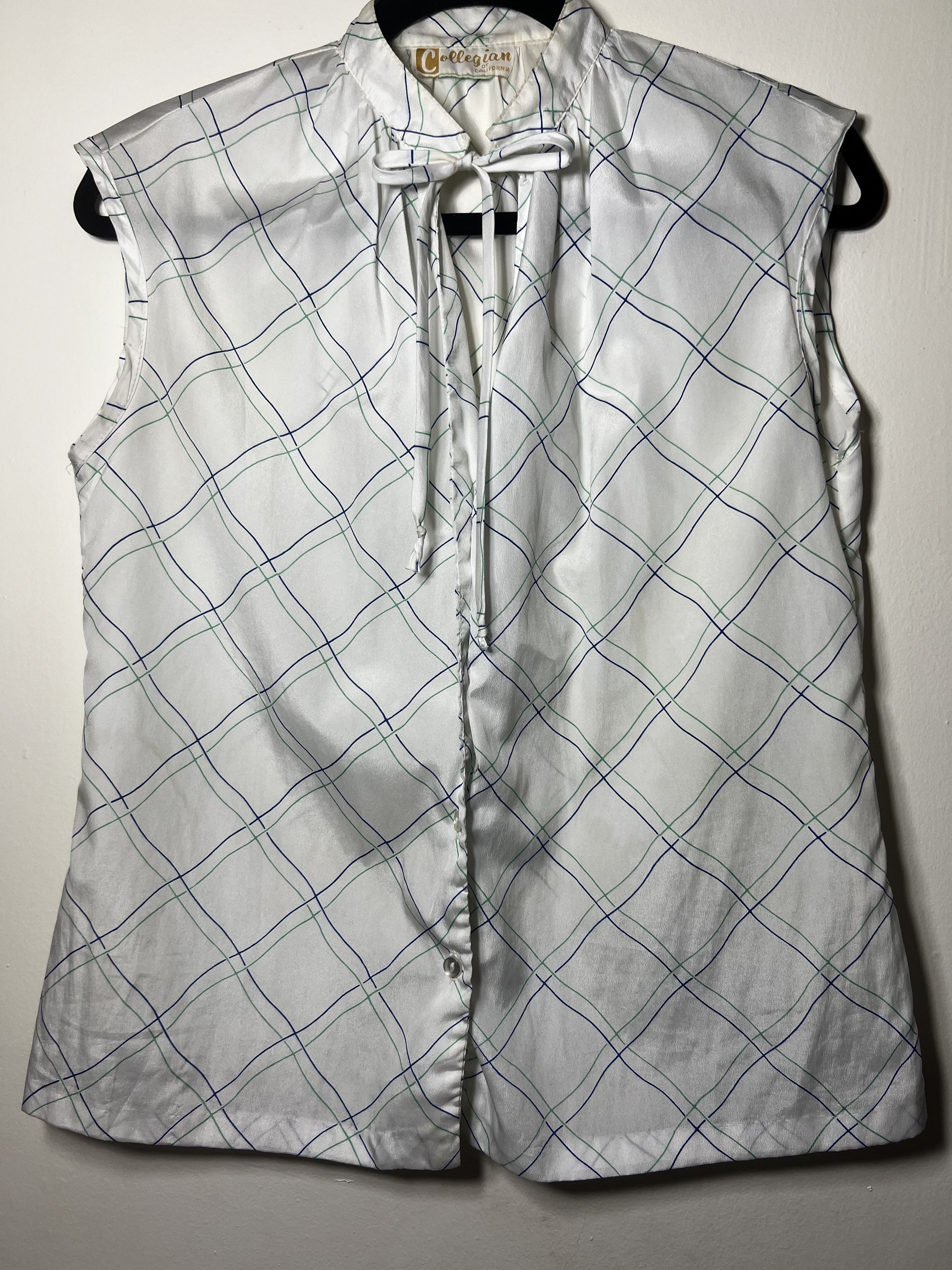 Vintage Vintage 1960's Collegian of California Tie Neck Blouse Size M / US 6-8 / IT 42-44 - 3 Thumbnail