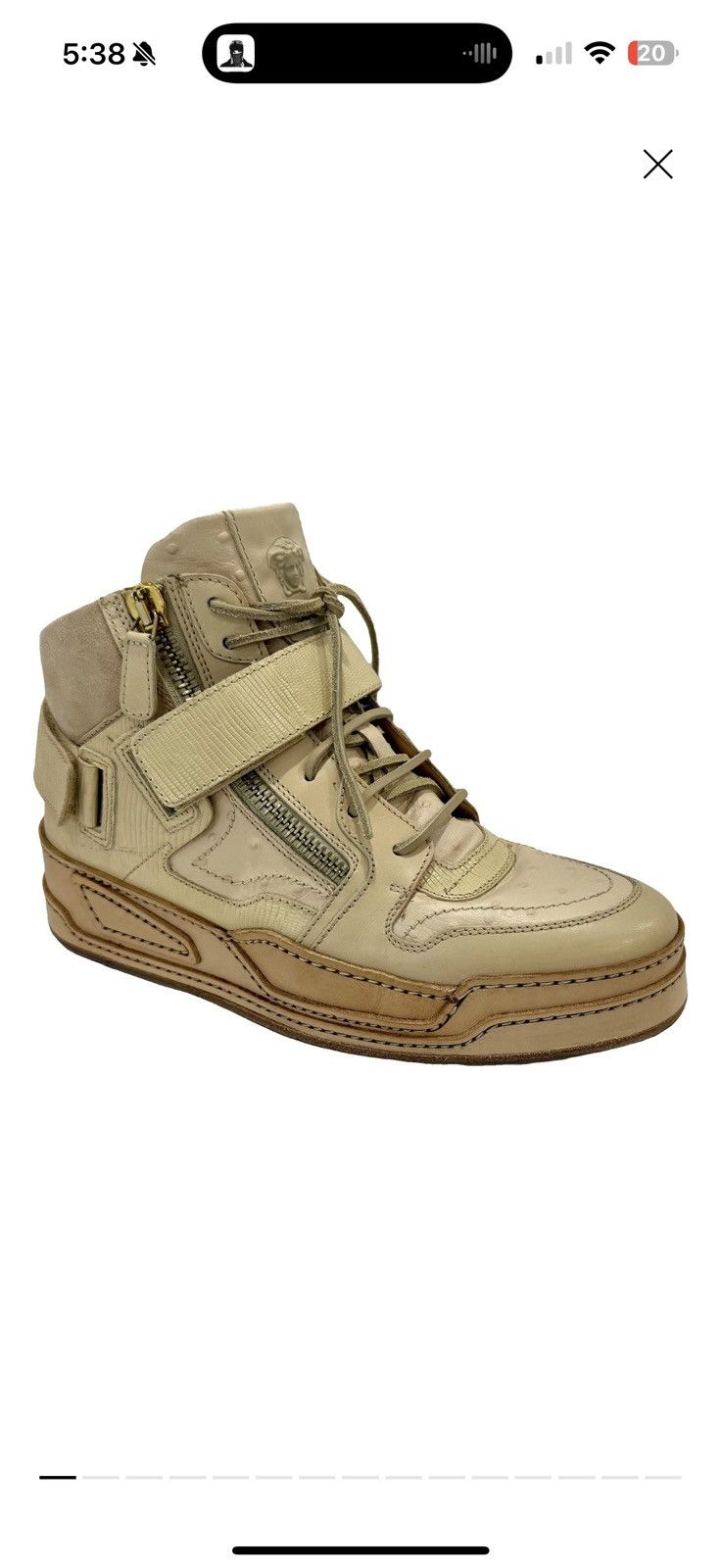 Versace Versace ostrich high trainers Size US 9 / EU 42 - 1 Thumbnail