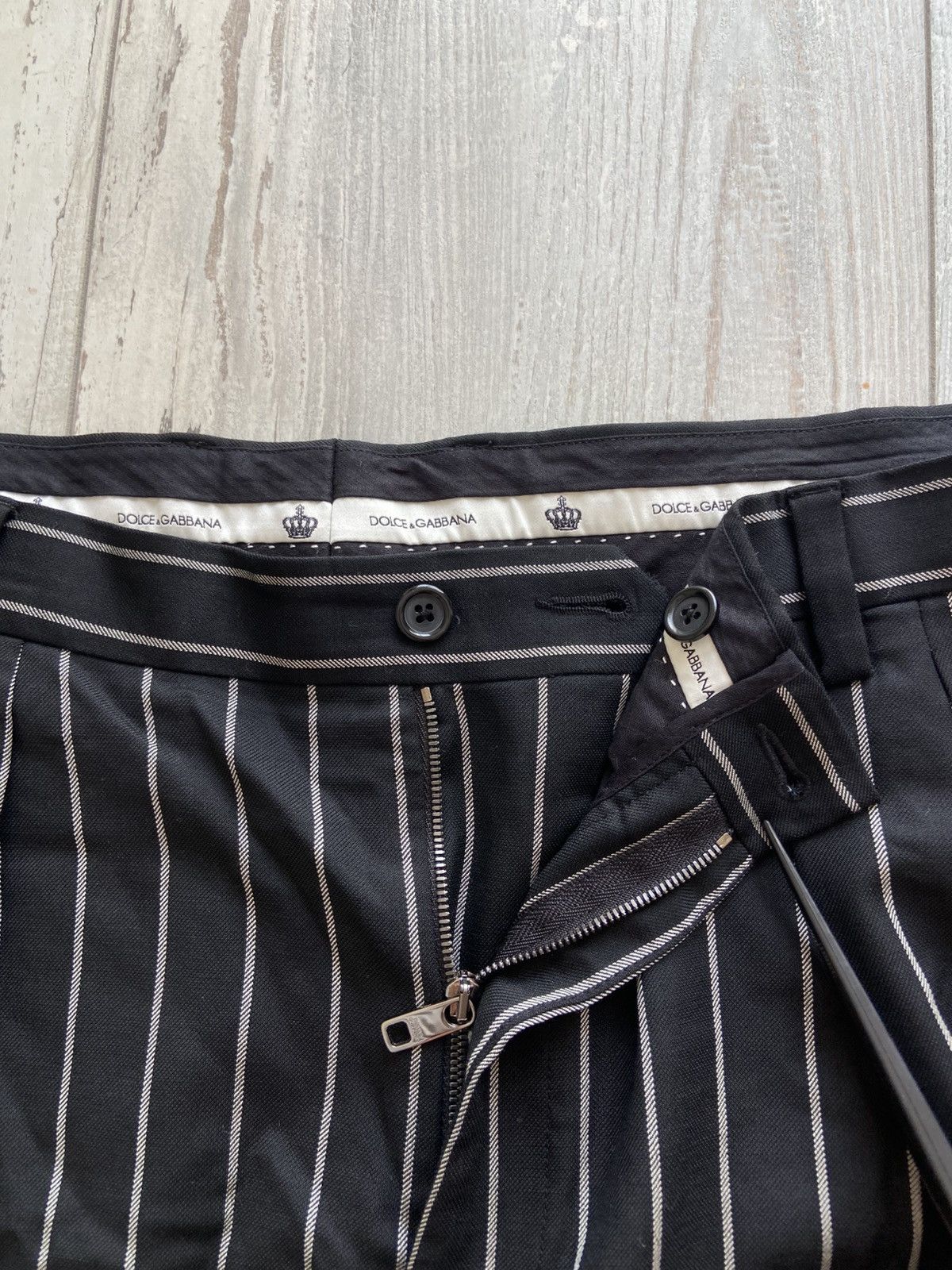Dolce & Gabbana Dolce & Gabbana Wool Pinstripe Pants Size US 39 - 6 Thumbnail