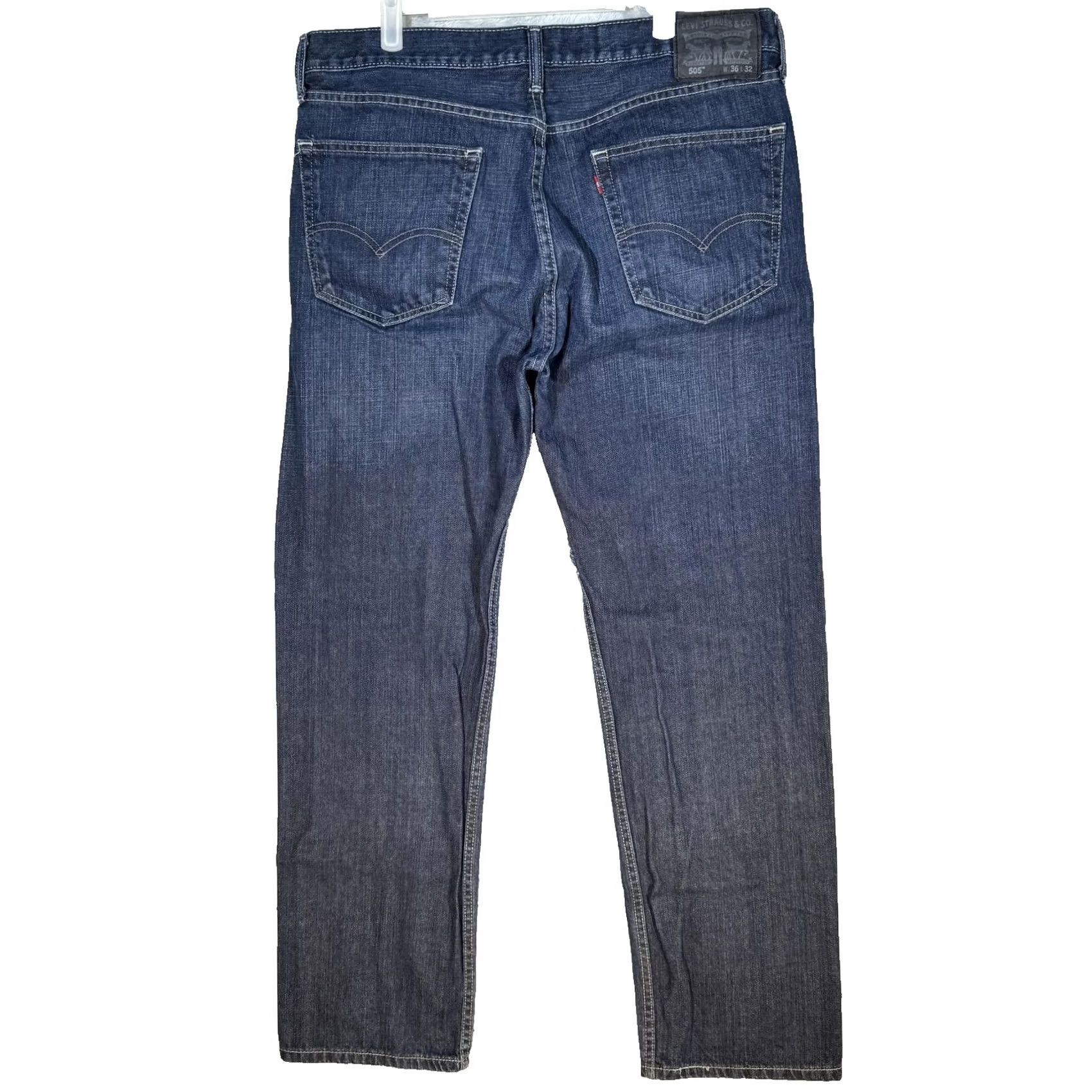 Levi's VINTAGE Levis 505 Jeans Mens 36x32 Blue Regular Fit Straight Leg Denim Zip Fly Size US 36 / EU 52 - 2 Thumbnail