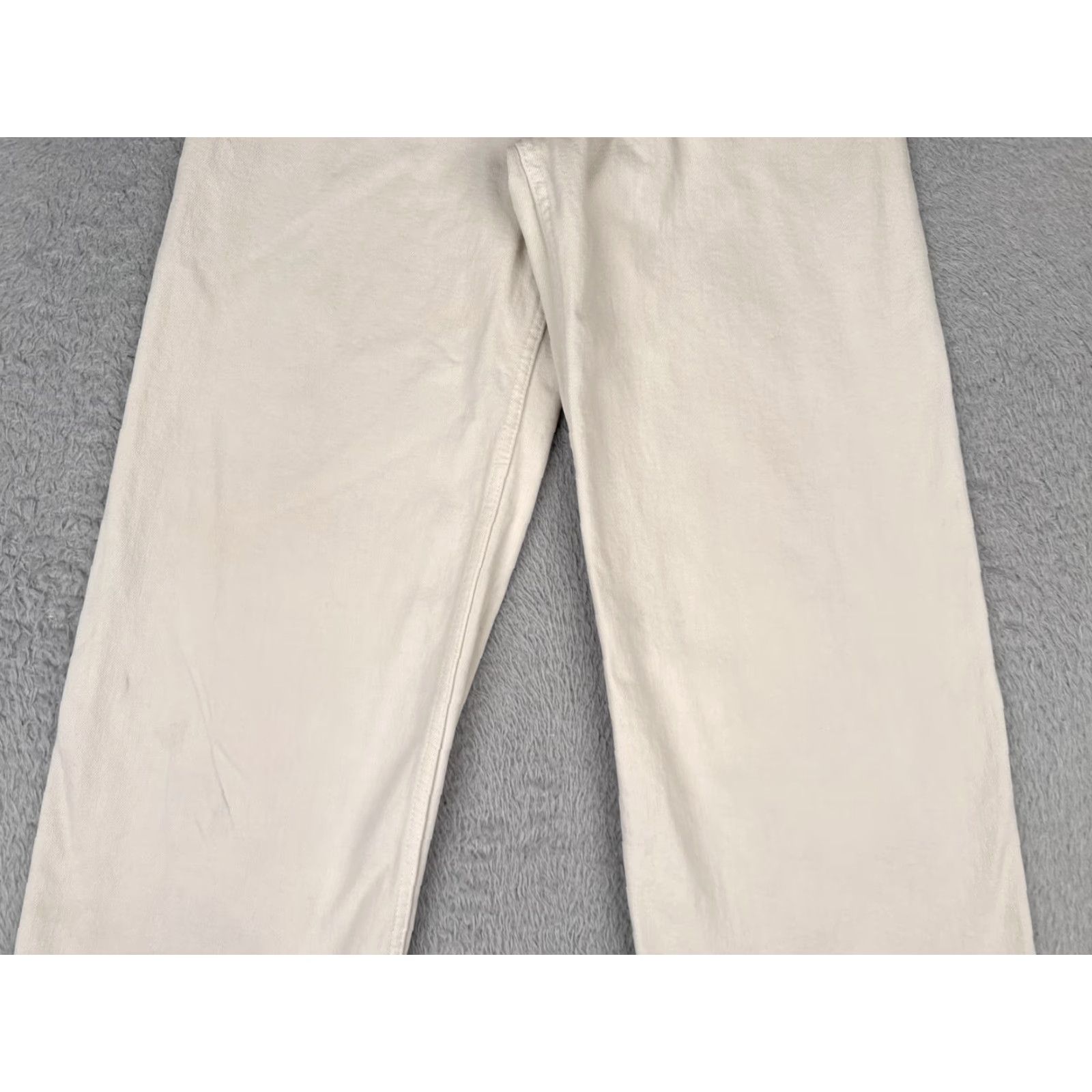 Zara Zara White Denim Wide Leg Jeans Women Size 4 High Rise Cotton Blend 24x27 90s Size 27" / US 4 / IT 40 - 3 Thumbnail