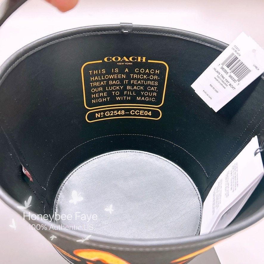 Coach Trick Or Treat Bucket With Halloween Cat CCE04 Size ONE SIZE - 4 Thumbnail