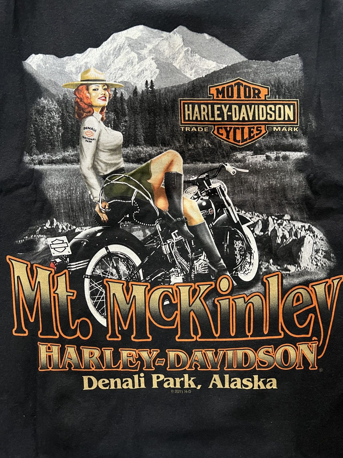 Harley Davidson Vintage Harley-Davidson Mt. McKinley Alaska Tee – Size Large Size US L / EU 52-54 / 3 - 2 Thumbnail