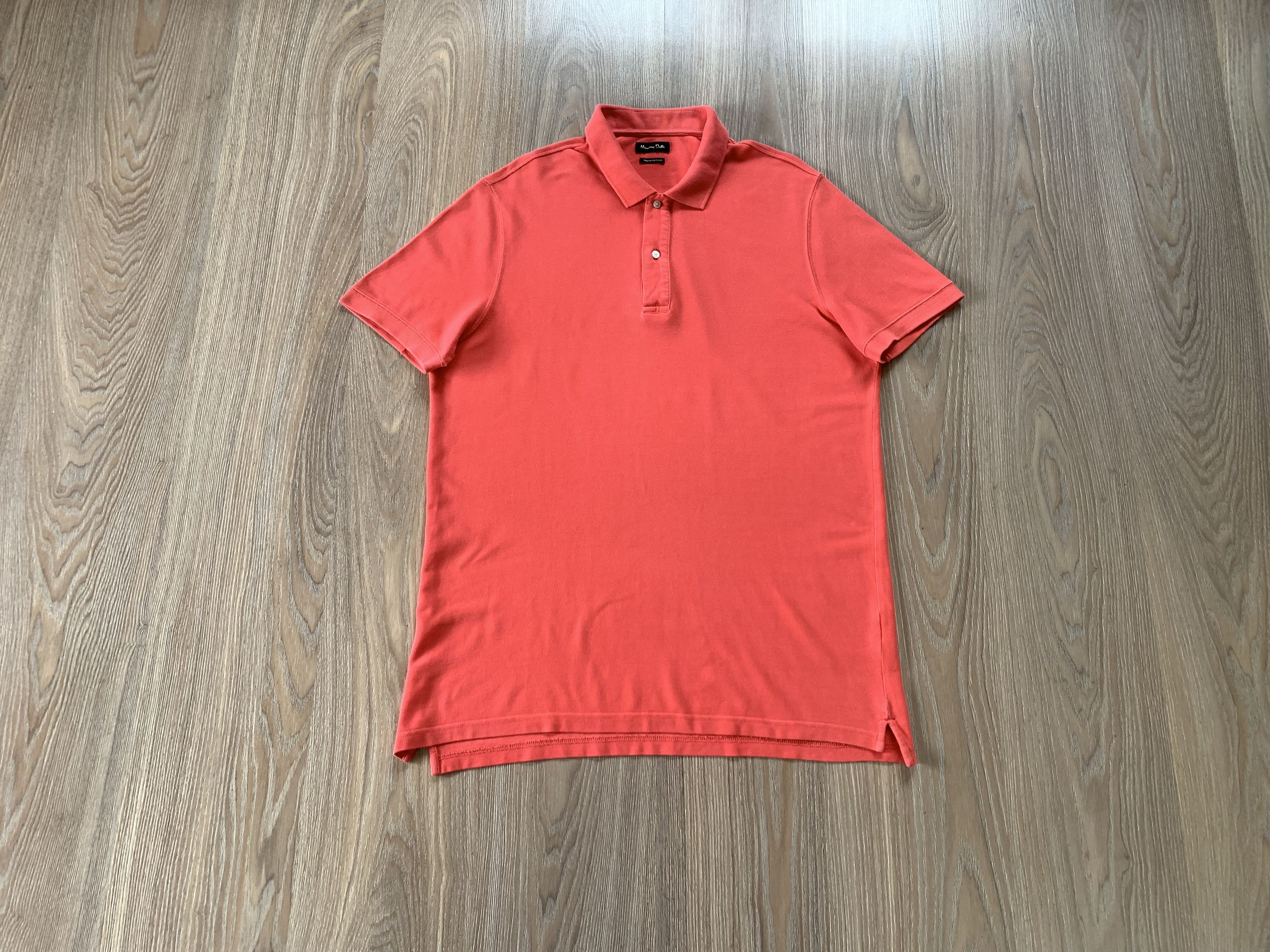 Massimo Dutti Massimo Dutti Mens Coral Cotton Polo T-Shirt Size US L / EU 52-54 / 3 - 9 Thumbnail