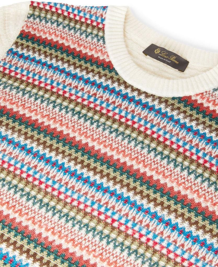 Loro Piana o1w1db10724 Trujillo Crew Neck Sweater in Multicolor Size L / US 10 / IT 46 - 2 Thumbnail