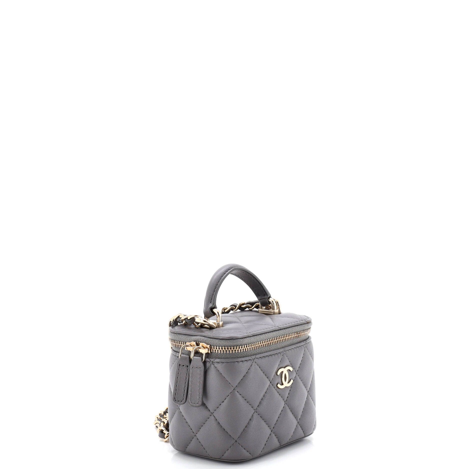 Chanel Classic Top Handle Vanity Case with Chain Quilted Lambskin M Size ONE SIZE - 1 Thumbnail