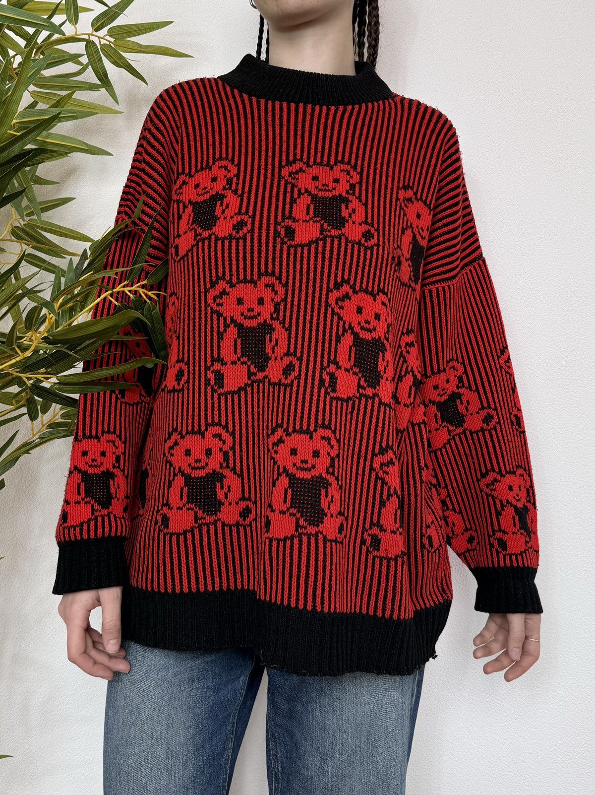 Vintage VINTAGE CUTE BEAR ADELE KNITTED BOXY SWEATER Size US S / EU 44-46 / 1 - 2 Thumbnail