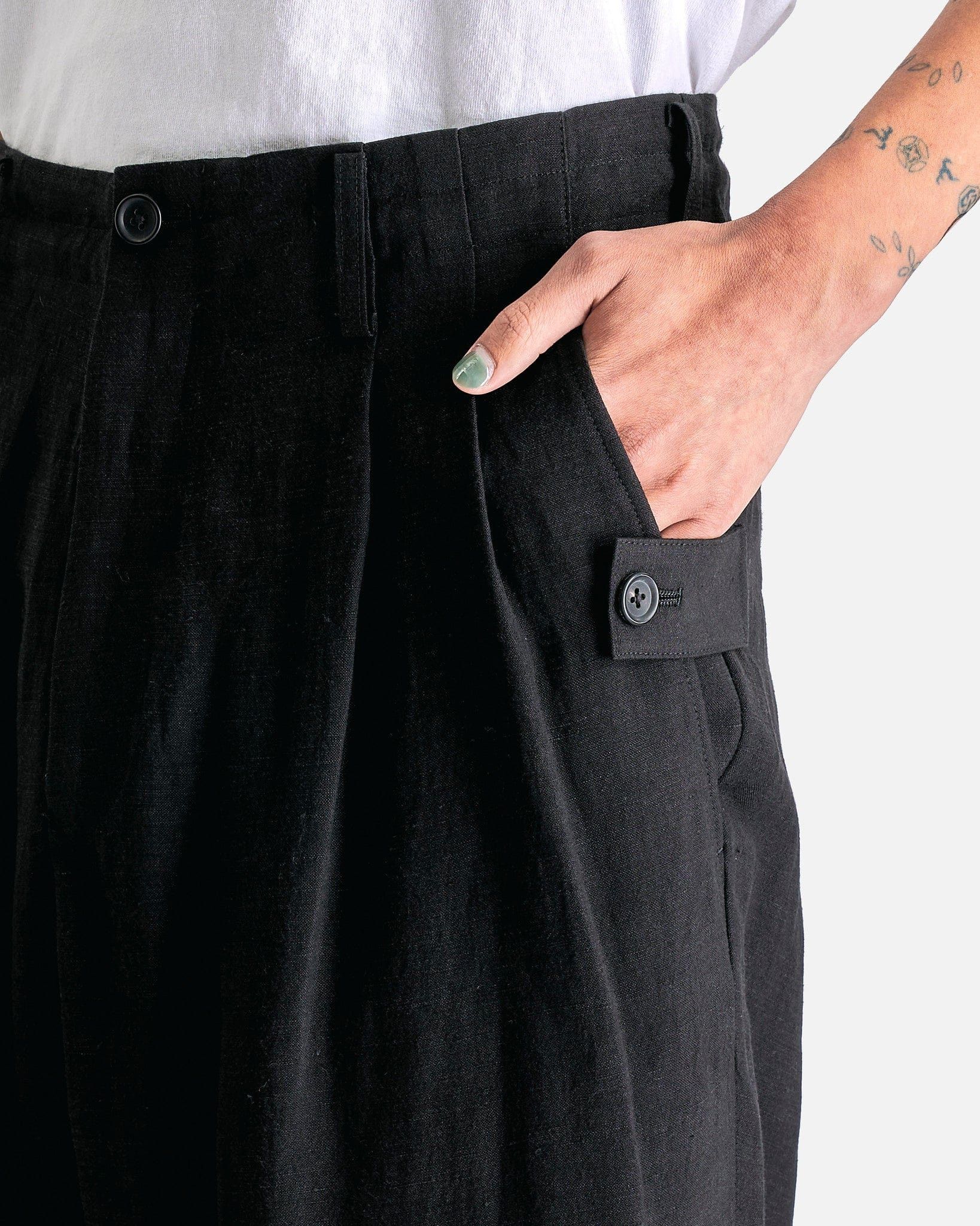 Yohji Yamamoto Yohji Yamamoto Pour Homme Linen/Rayon Tab Pants trouser wide Size US 30 / EU 46 - 13 Thumbnail