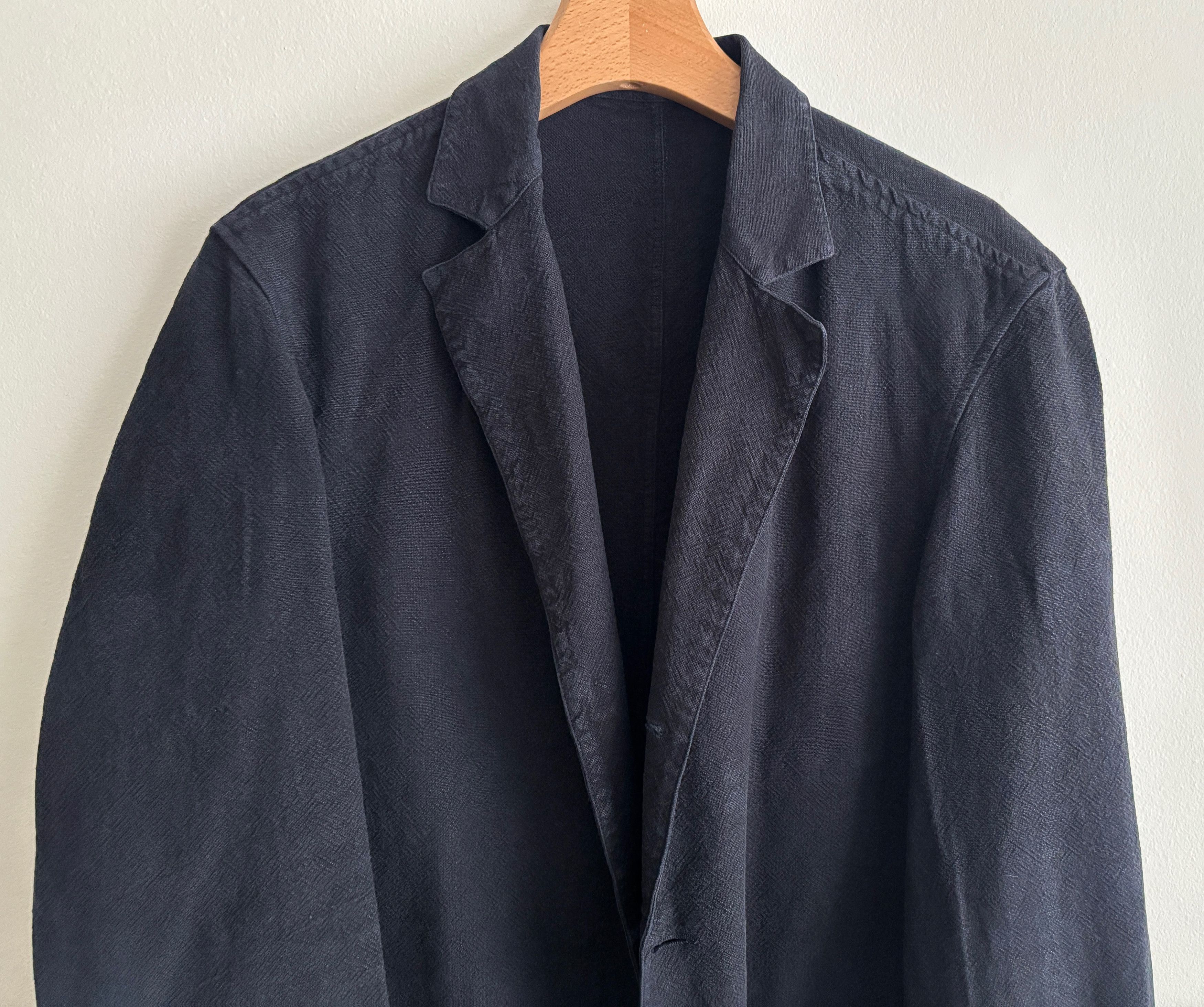Our Legacy Navy Pigment Linen- Cotton Unstructured Sport Coat/ Blazer Size 38R - 2 Thumbnail