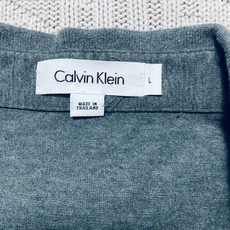 Calvin Klein Calvin Klein gray long sleeve polo Size US L / EU 52-54 / 3 - 4 Thumbnail