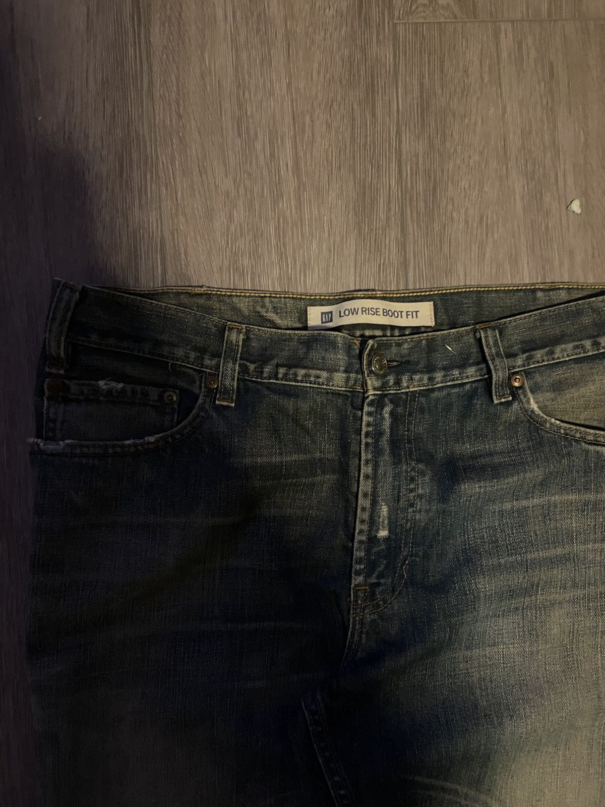 Gap Vintage Dark Wash Flare Gap Jeans Size US 36 / EU 52 - 2 Thumbnail
