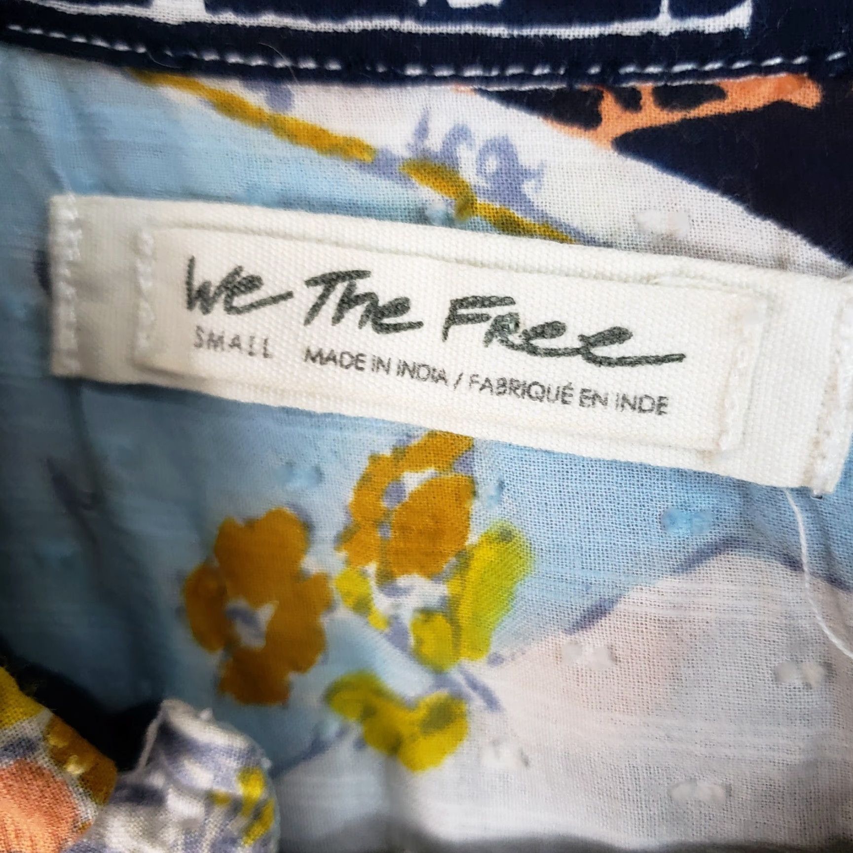 Vintage We The Free Womens Button-Front Shirt Sz S Oversized Cotton Blue Love Letters Size S / US 4 / IT 40 - 6 Thumbnail