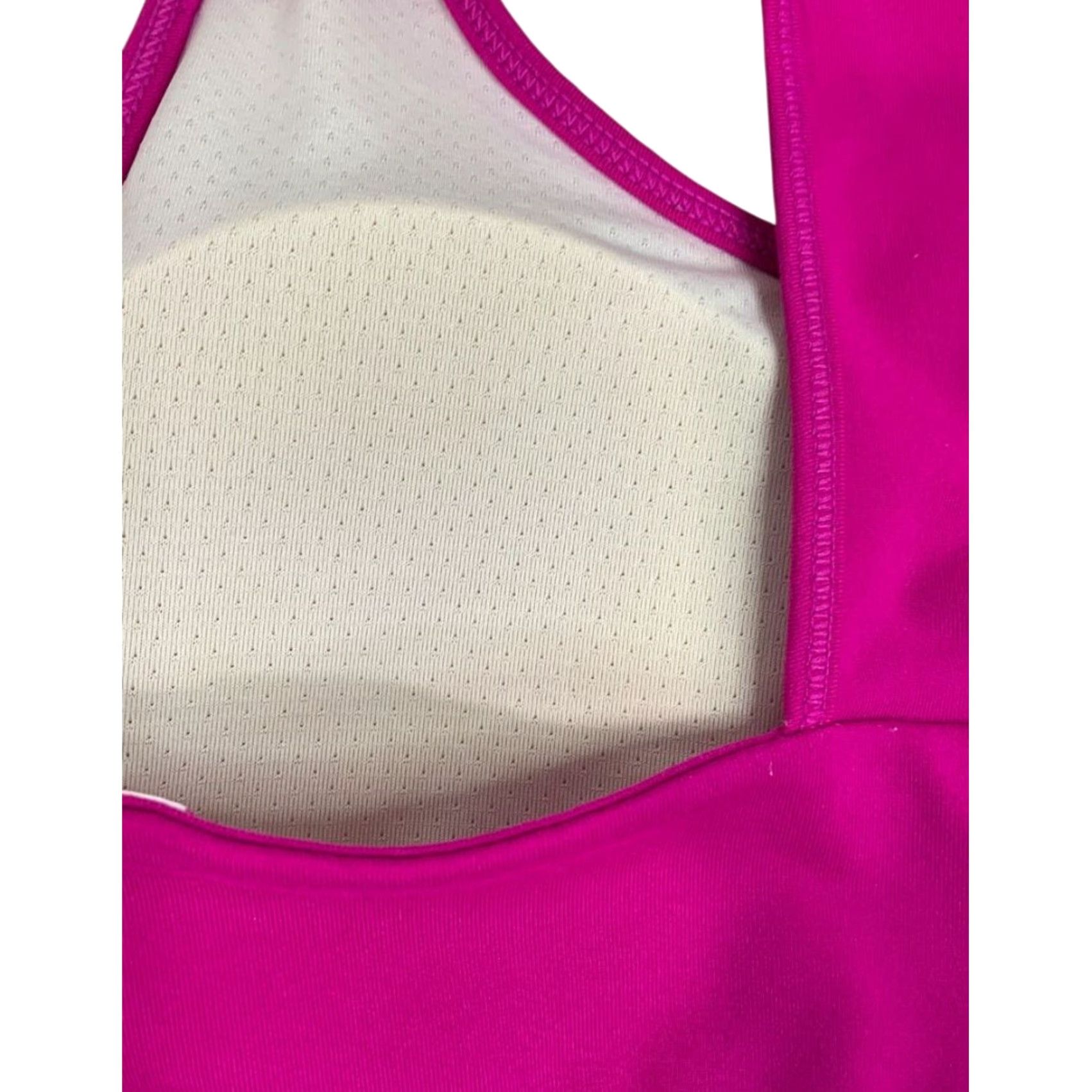 Vintage GapFit Sports Bra T-Back Small S Pink Removable Pads Electric Pink Size ONE SIZE - 4 Thumbnail