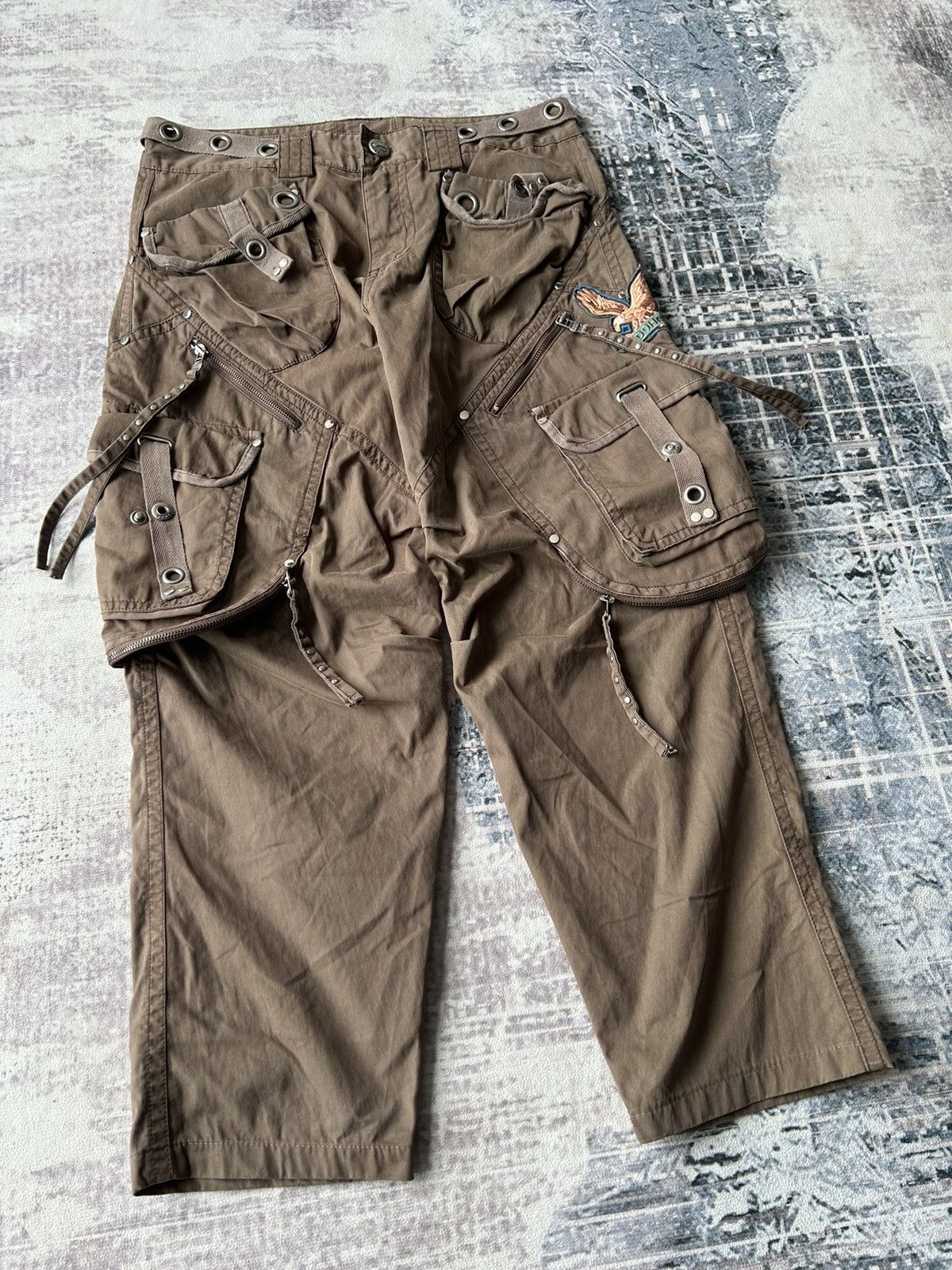 If Six Was Nine Bondage Multipocket Cargo Pants Size US 35 - 3 Thumbnail