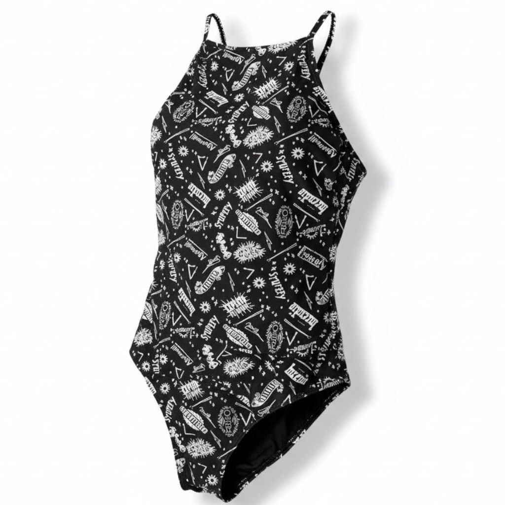 Warner Bros Harry Potter Black & White Spells 1 Piece Women's Swimsuit L Size ONE SIZE - 1 Thumbnail