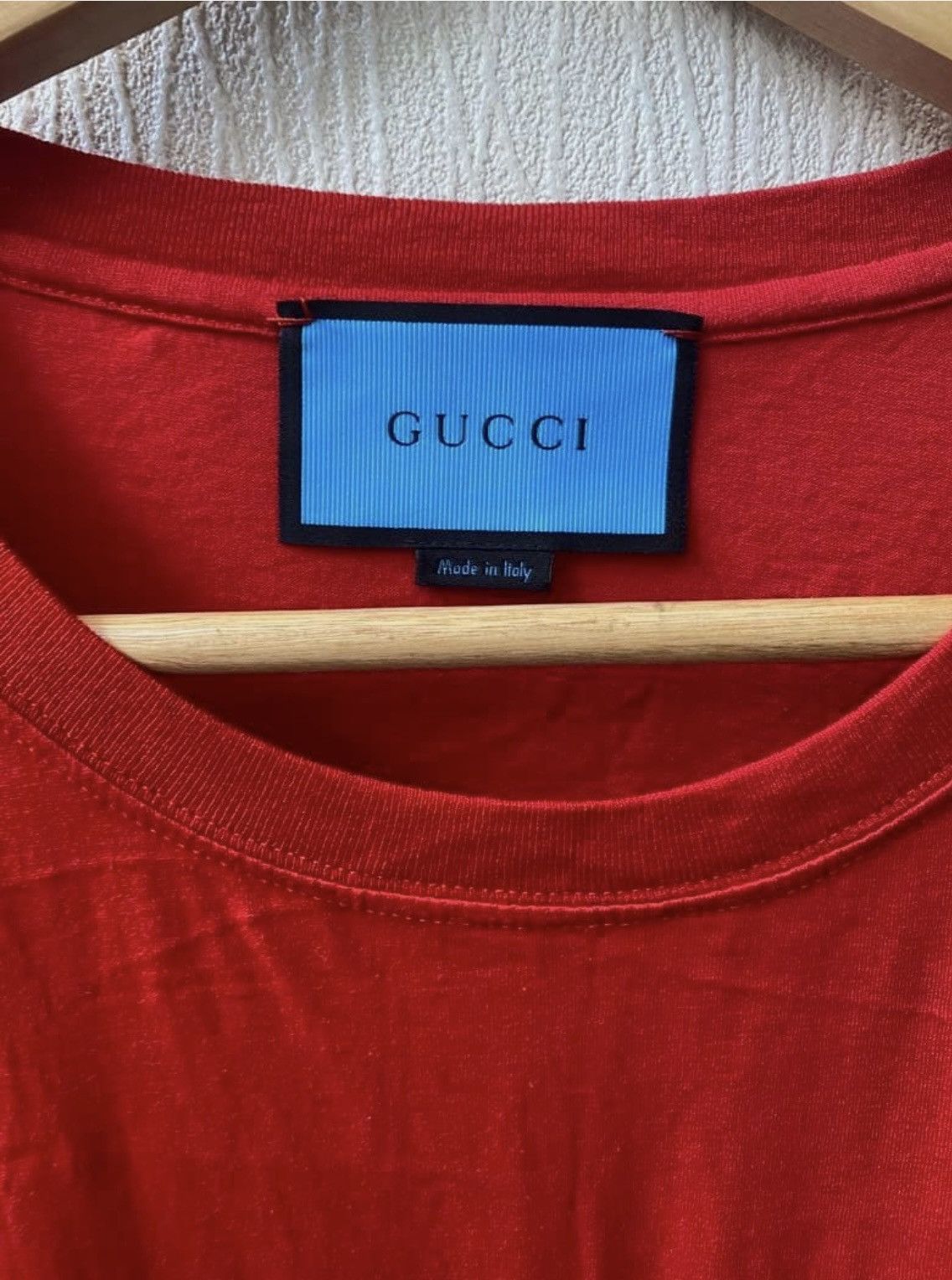 Gucci GUCCI Red T-Shirt - Gucci Ghost Print Size US M / EU 48-50 / 2 - 2 Thumbnail