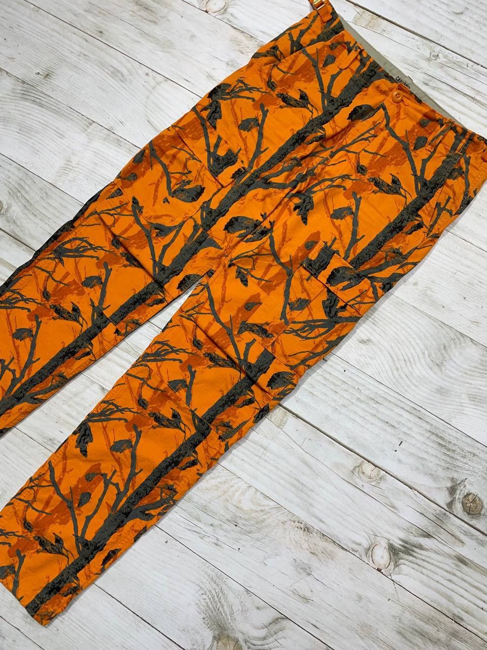 Carhartt Wip Vintage Carhartt WIP Aviation Pants Camo Tree Orange Cargo Size US 31 - 8 Thumbnail
