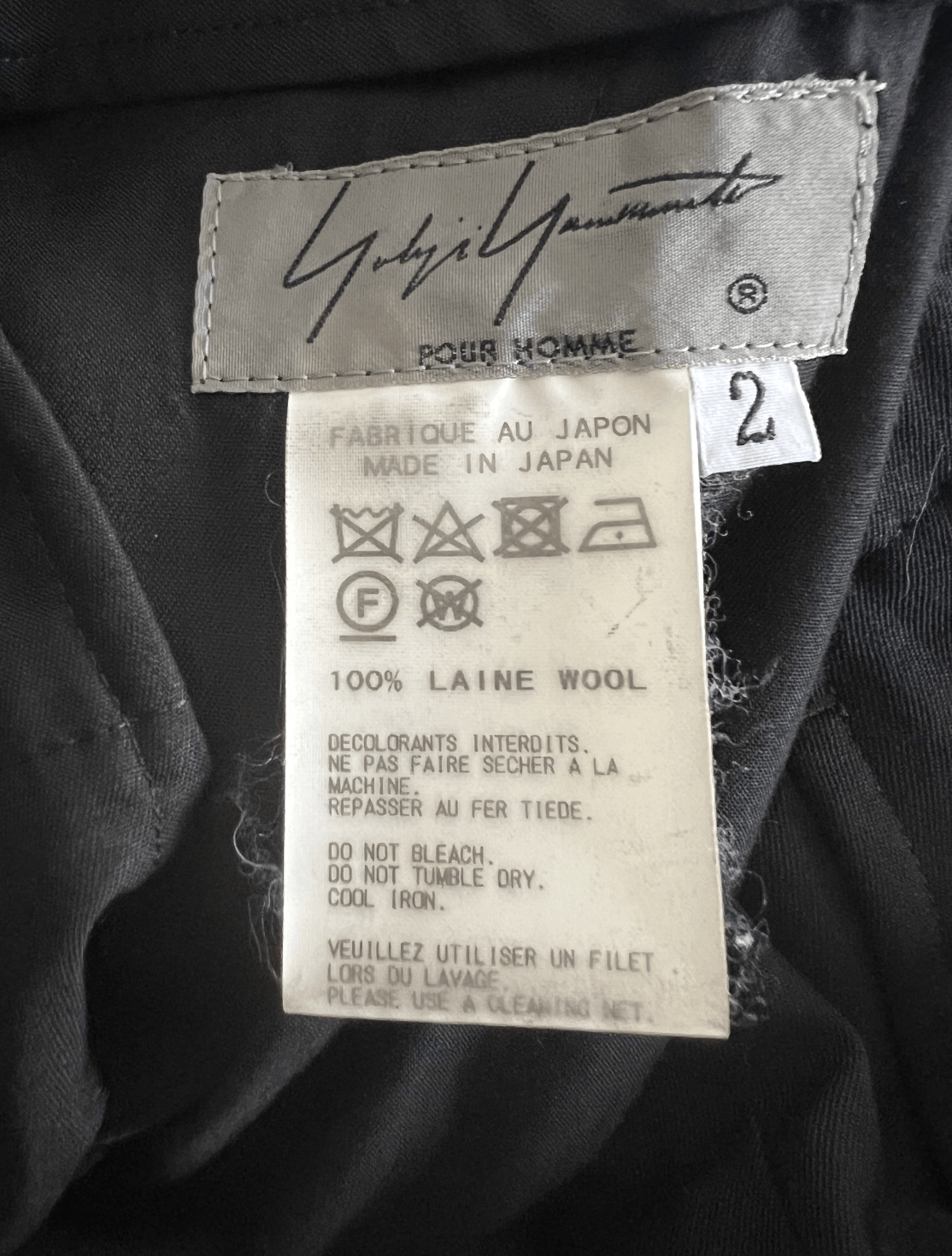 Yohji Yamamoto Yohji Yamamoto Pour Homme - W/GABARDINE KARASU Crow