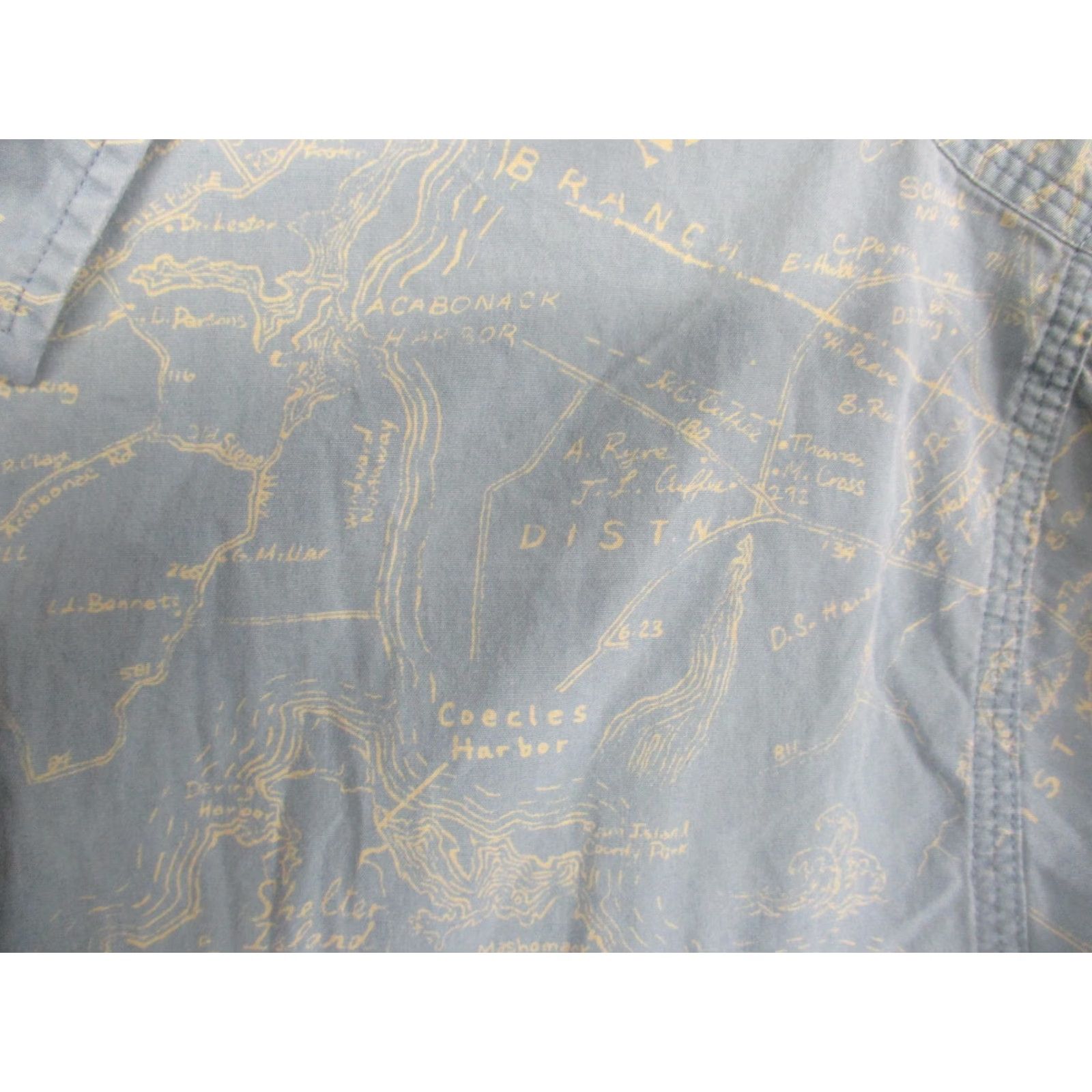 Polo Ralph Lauren VINTAGE Polo Ralph Lauren Shirt Mens Large Blue Map Print Long Sleeve Hamptons Nautical Shirt Size US L / EU 52-54 / 3 - 6 Thumbnail