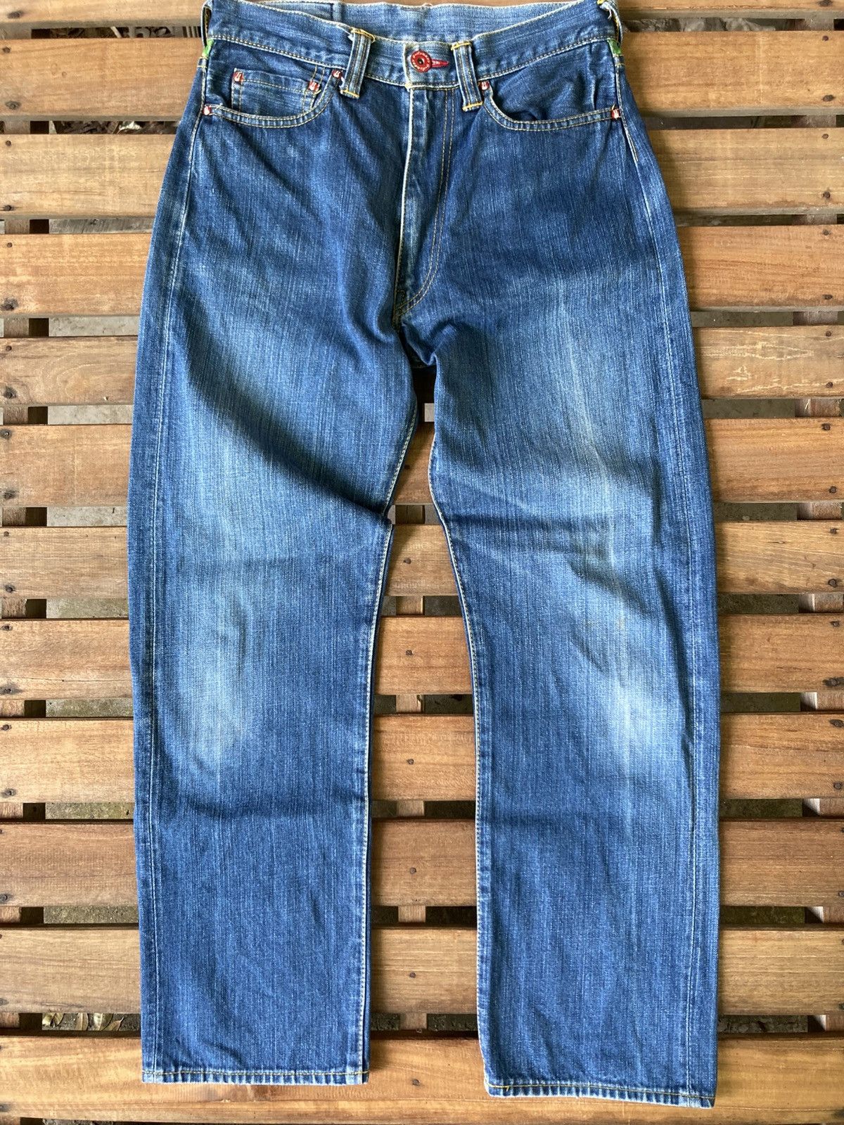 Japanese Brand Cune Japan Blue Mascot Relaxed Fit Denim Jeans Size US 28 / EU 44 - 3 Thumbnail