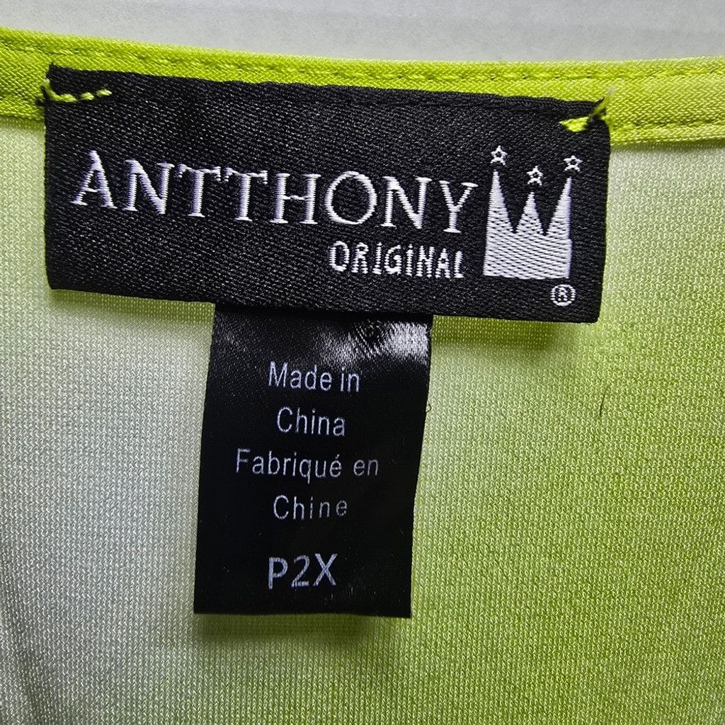 Anthony Vaccarello Antthony Bright Green Lace Yoke Short Sleeve Tee Size XXL / US 16-18 / IT 52-54 - 3 Thumbnail