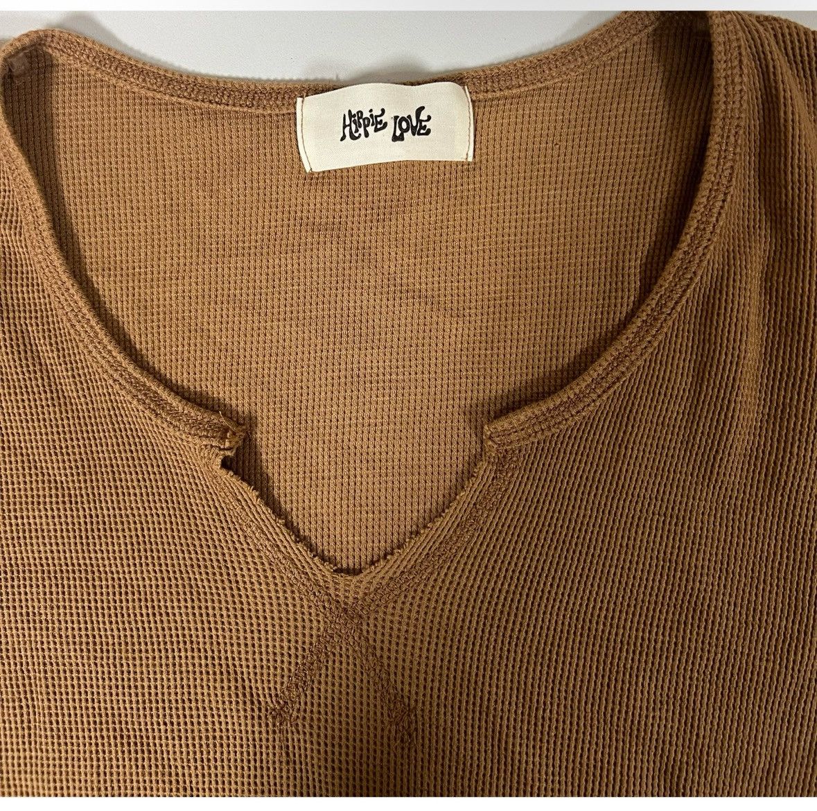 Haute Hippie Hippie Love Brown Beige V-Neck Shirt Top Blouse Tee Size S🤎✨ Size S / US 4 / IT 40 - 3 Thumbnail