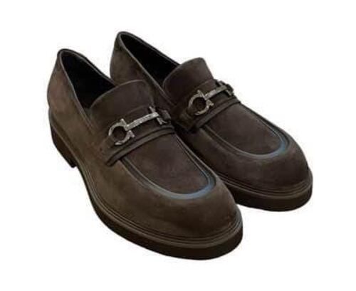 Salvatore Ferragamo Fiorello Suede Gancini Buckle Loafer Size US 10 / EU 43 - 1 Thumbnail