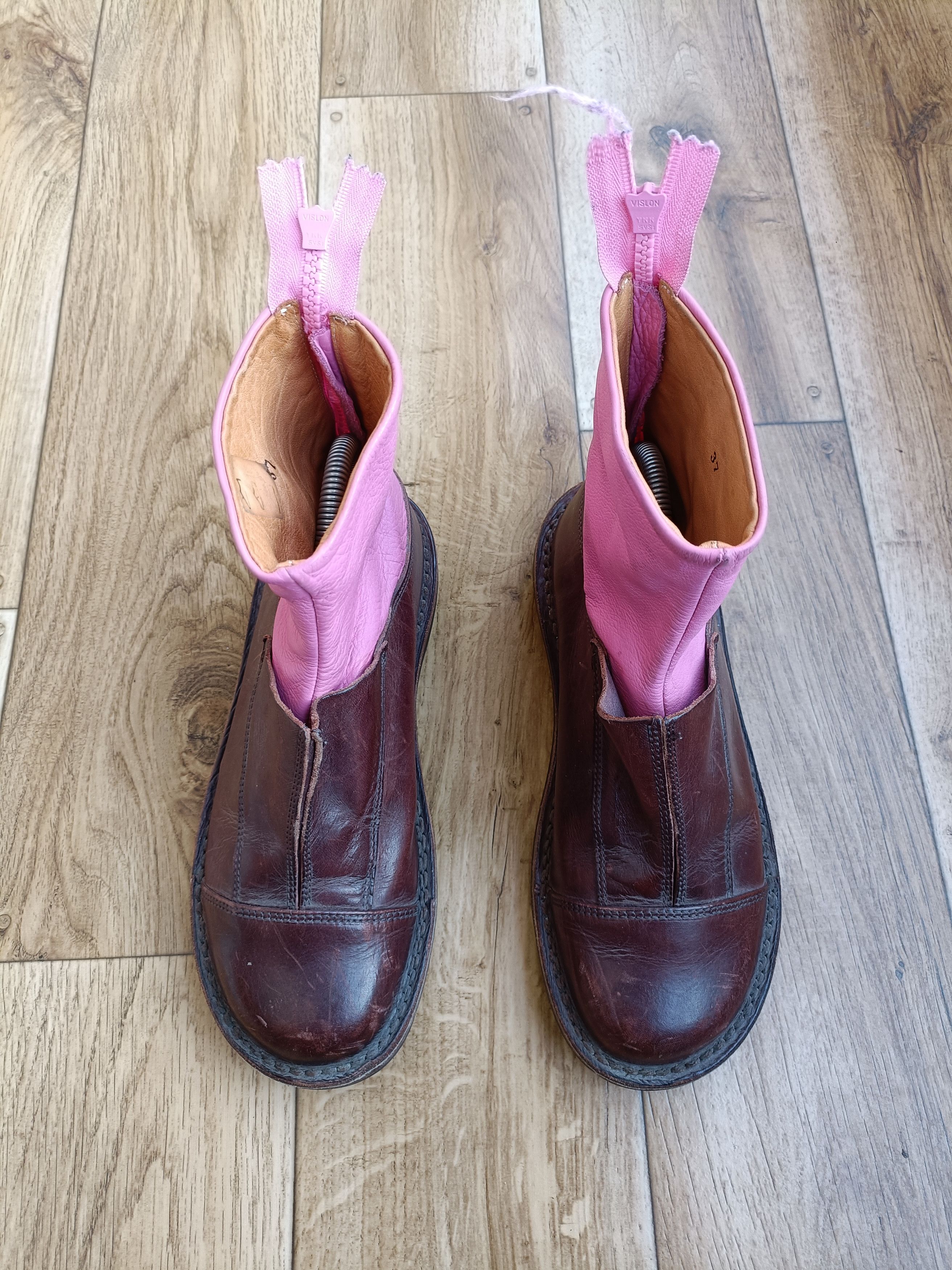 Trippen × Vintage Trippen Women Leather Boots Size US 7 / IT 37 - 3 Thumbnail