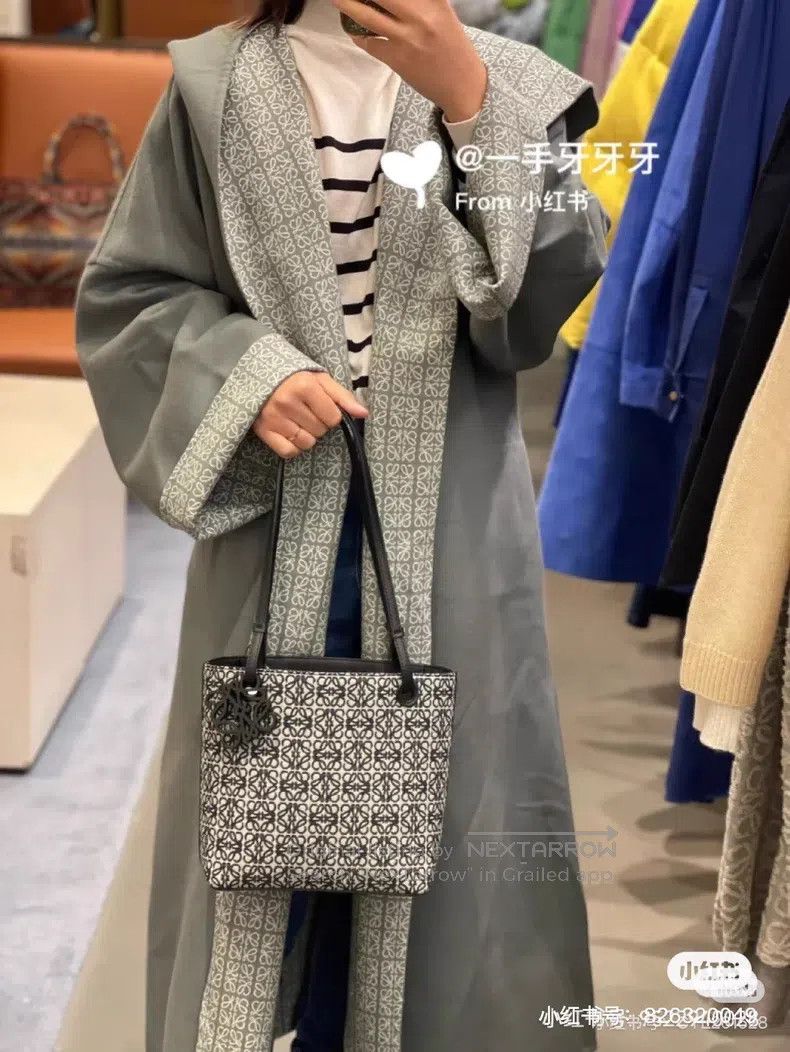 Loewe Loewe Gray-green printed wool coat Size XXS / US 00 / IT 34 - 8 Thumbnail