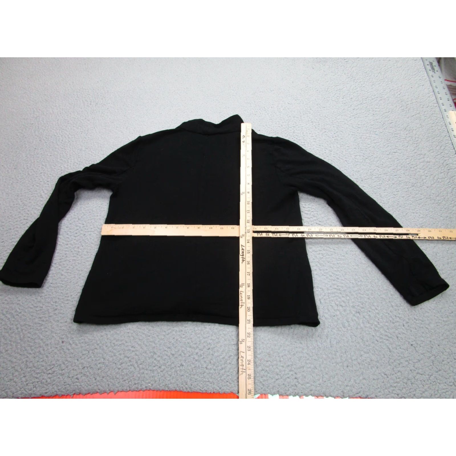 Eileen Fisher Eileen Fisher Jacket Womens Medium Black Stretch Asym Zip Front Moto Collar Size M / US 6-8 / IT 42-44 - 7 Thumbnail
