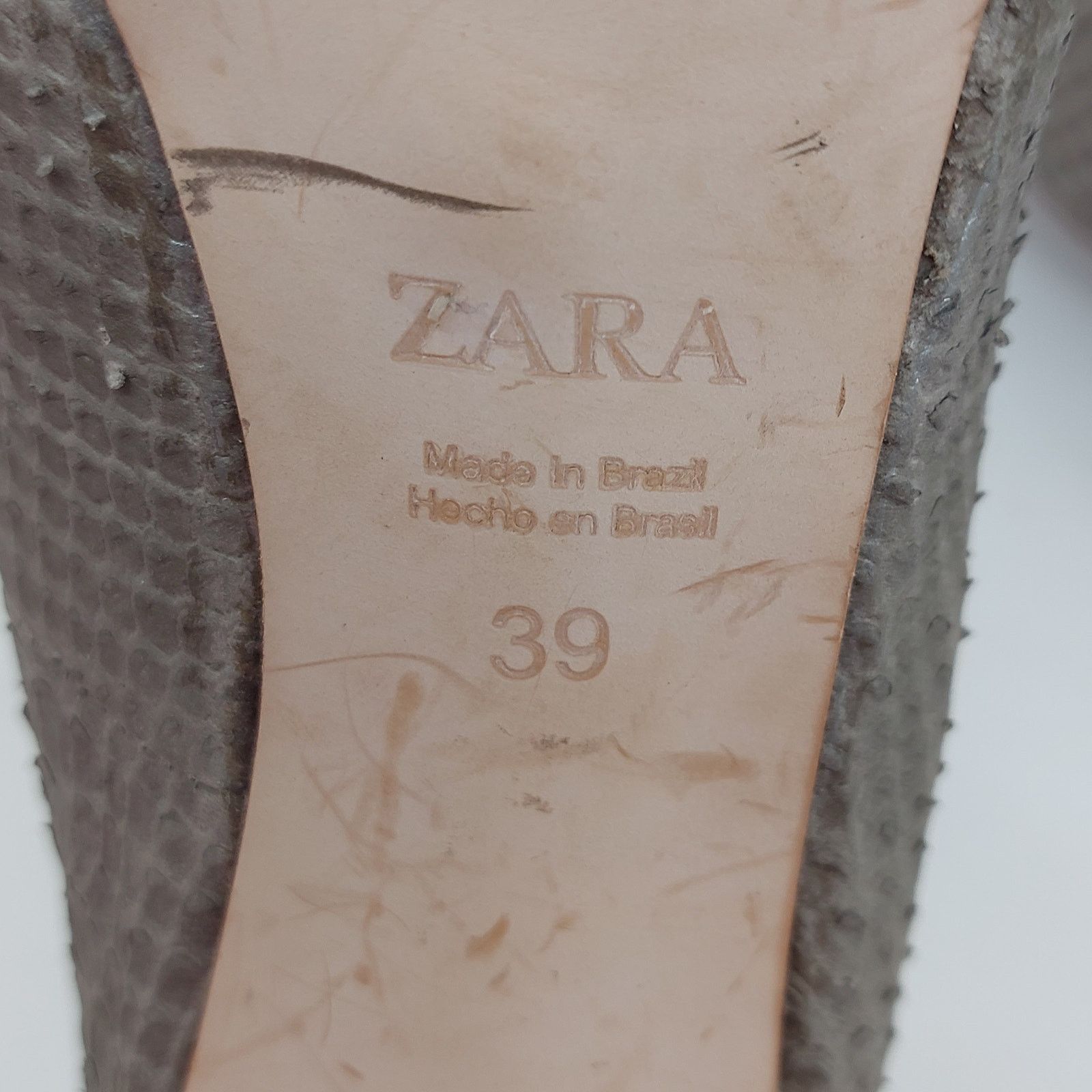 Zara Zara Snake Embossed Animal print Pumps Heels 8- 8.5 / 39 Size US 8 / IT 38 - 10 Thumbnail