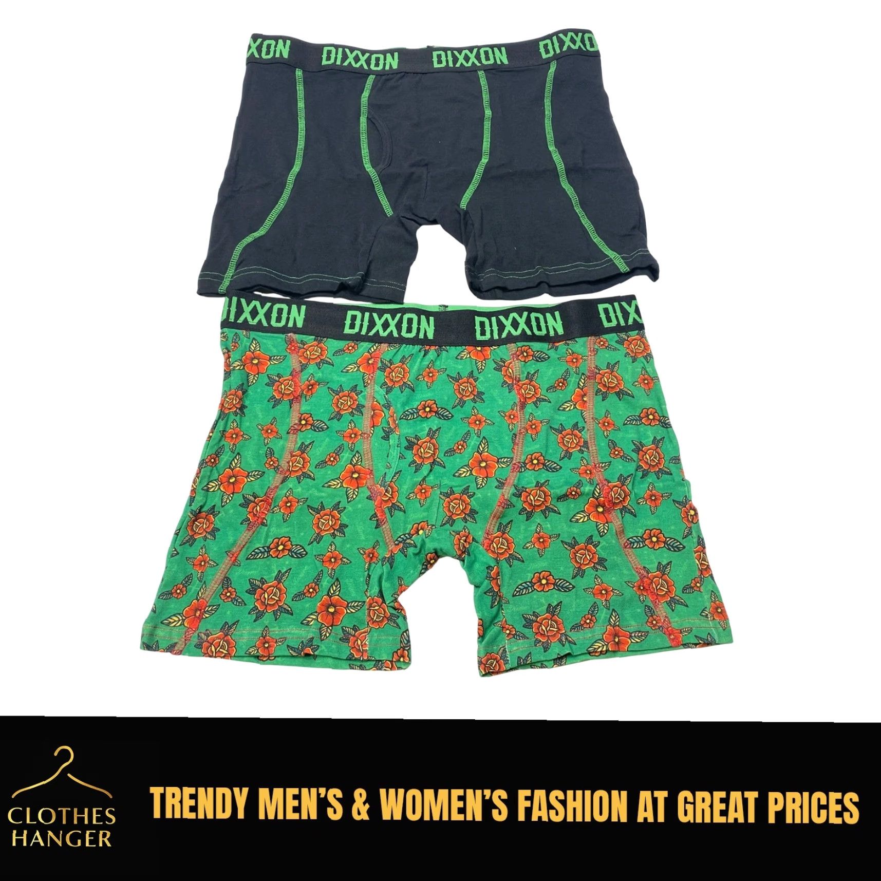 Vintage Dixxon Flannel Co. Premium Boxer Briefs Mens 2XL Green Red Black 2Pk NEW Size 48R - 2 Thumbnail