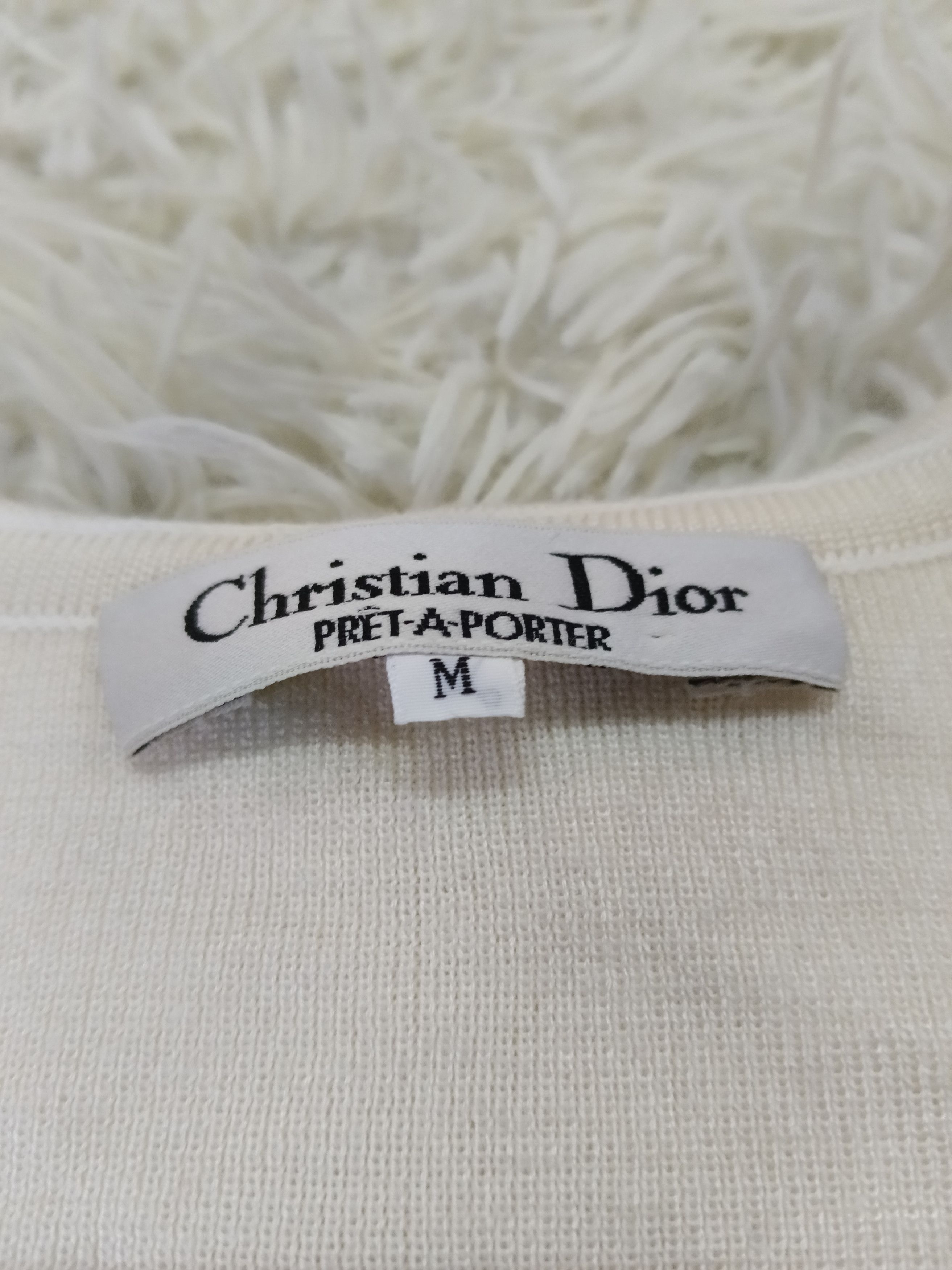 Dior CHRISTIAN DIOR EMBROIDERED FLOWER COLLAR KNIT CARDIGAN Size US M / EU 48-50 / 2 - 8 Thumbnail