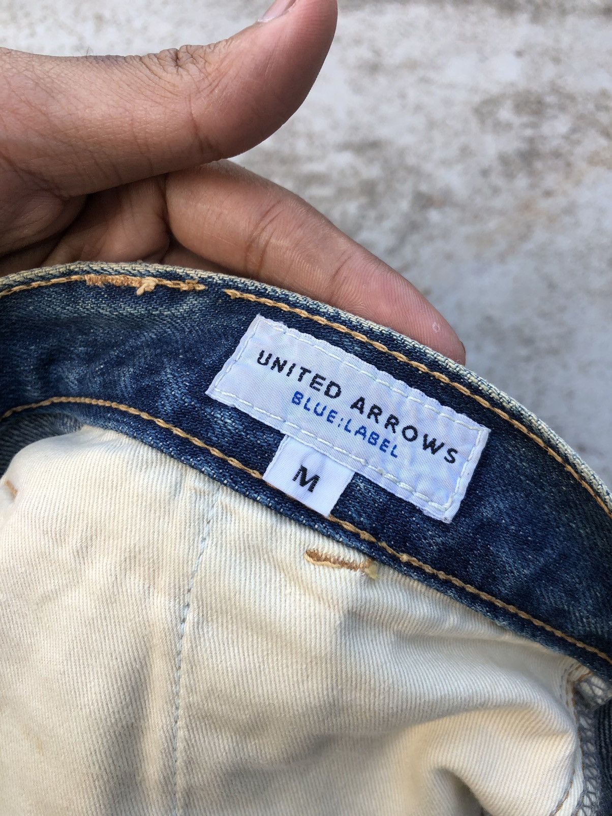 United Arrows ZIPPER WASHED BLUE DENIM Size US 31 - 2 Thumbnail
