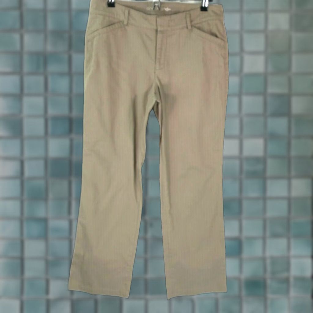 Dockers Dockers Womens Tan Dress Pants Casual Regular Straight Low Rise Size 8 Size 30" / US 8 / IT 44 - 1 Thumbnail