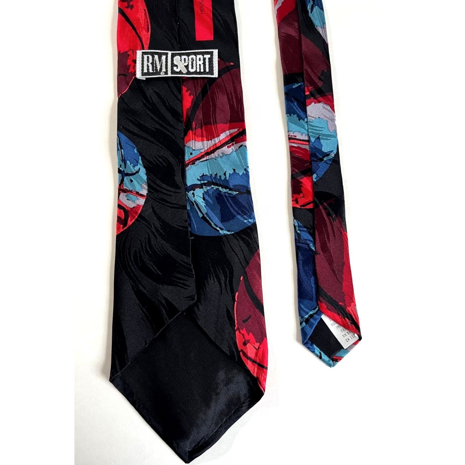 NBA NOS Vintage 90s NBA Houston Rockets Silk Tie RM Sport Ralph Marlin Made in USA Size ONE SIZE - 7 Thumbnail