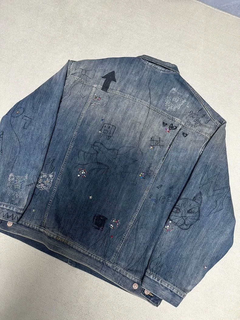 Balenciaga Balenciaga 23fw mud dyed rhinestone destroyed graffiti deni Size US L / EU 52-54 / 3 - 5 Thumbnail