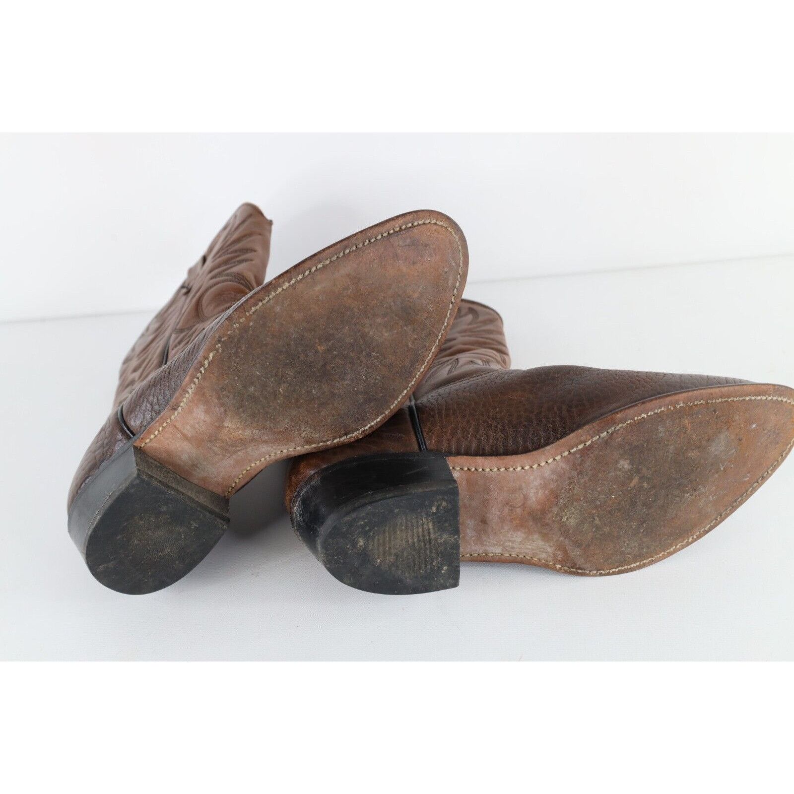 Vintage Vintage 70s Pebble Grain Tribal Leather Cowboy Boots Size US 10 / EU 43 - 10 Thumbnail