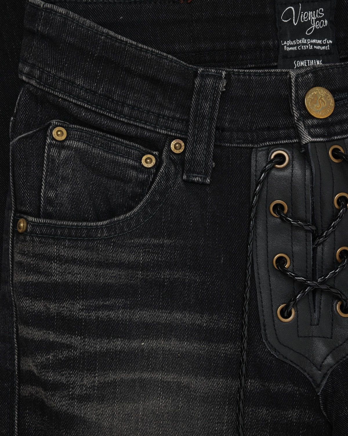 GOSTAR DE FUGA × Japanese Brand × Tornado Mart Vienus lace up flare jeans Size US 26 / EU 42 - 4 Thumbnail