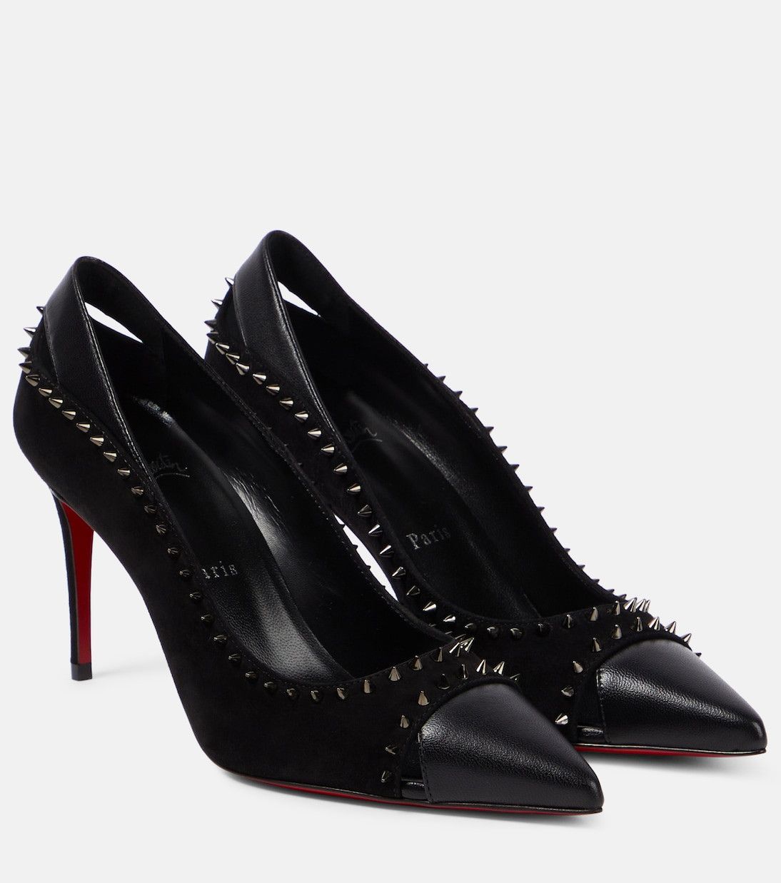 image of Christian Louboutin 85Mm Duvette Leather Pumps Shoes in Black, Women's (Size 11)