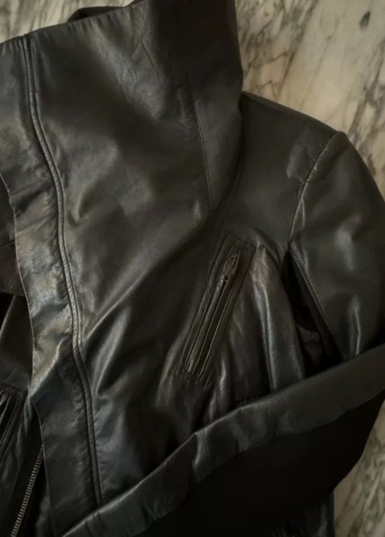 Rick Owens Rick Owens Sheepskin Motorcycle Dark Leather Jacket Size US S / EU 44-46 / 1 - 5 Thumbnail
