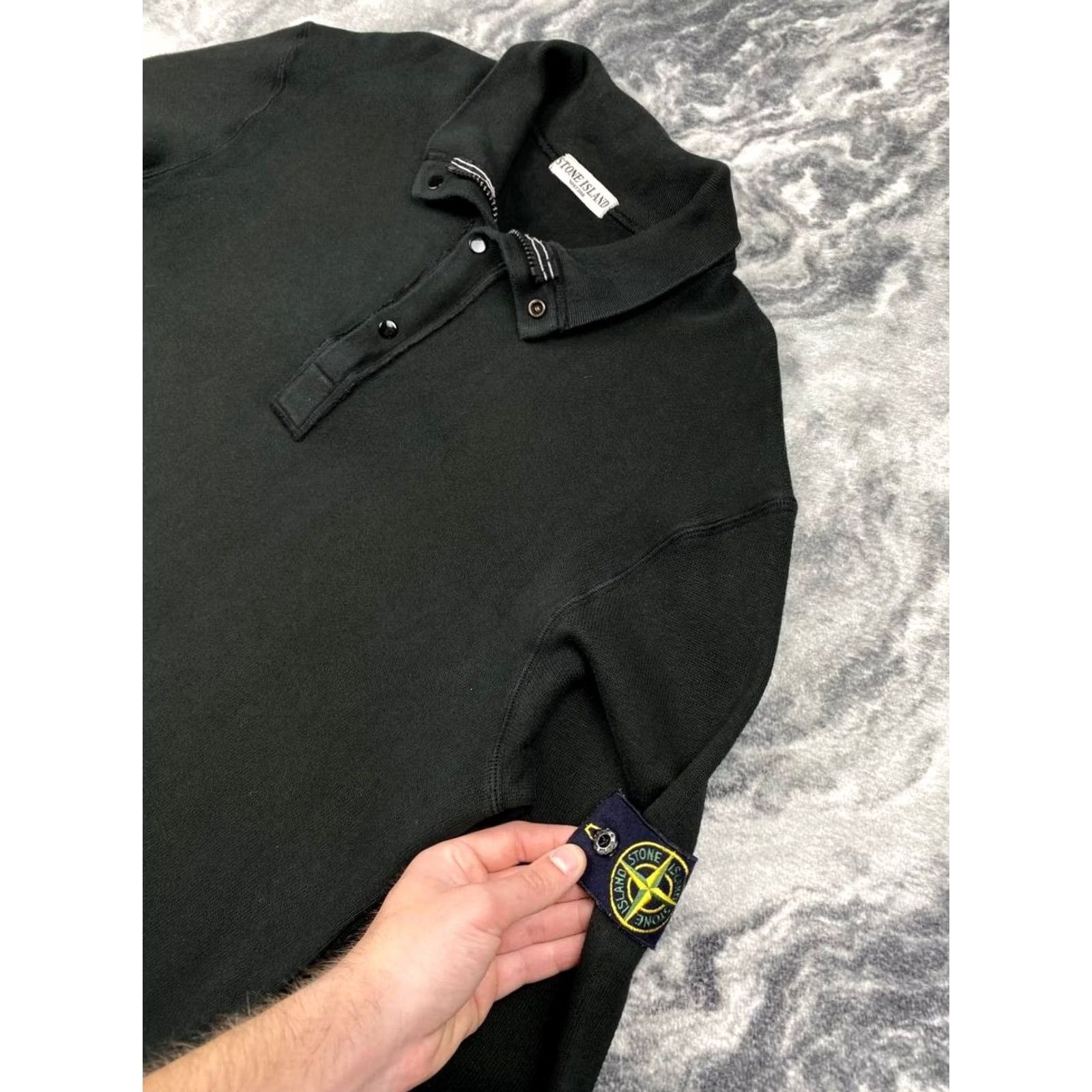 Stone Island VINTAGE Stone Island Sweatshirt Men Size XL Black 1/4 Zip Half Button 2007 Size US XL / EU 56 / 4 - 2 Thumbnail