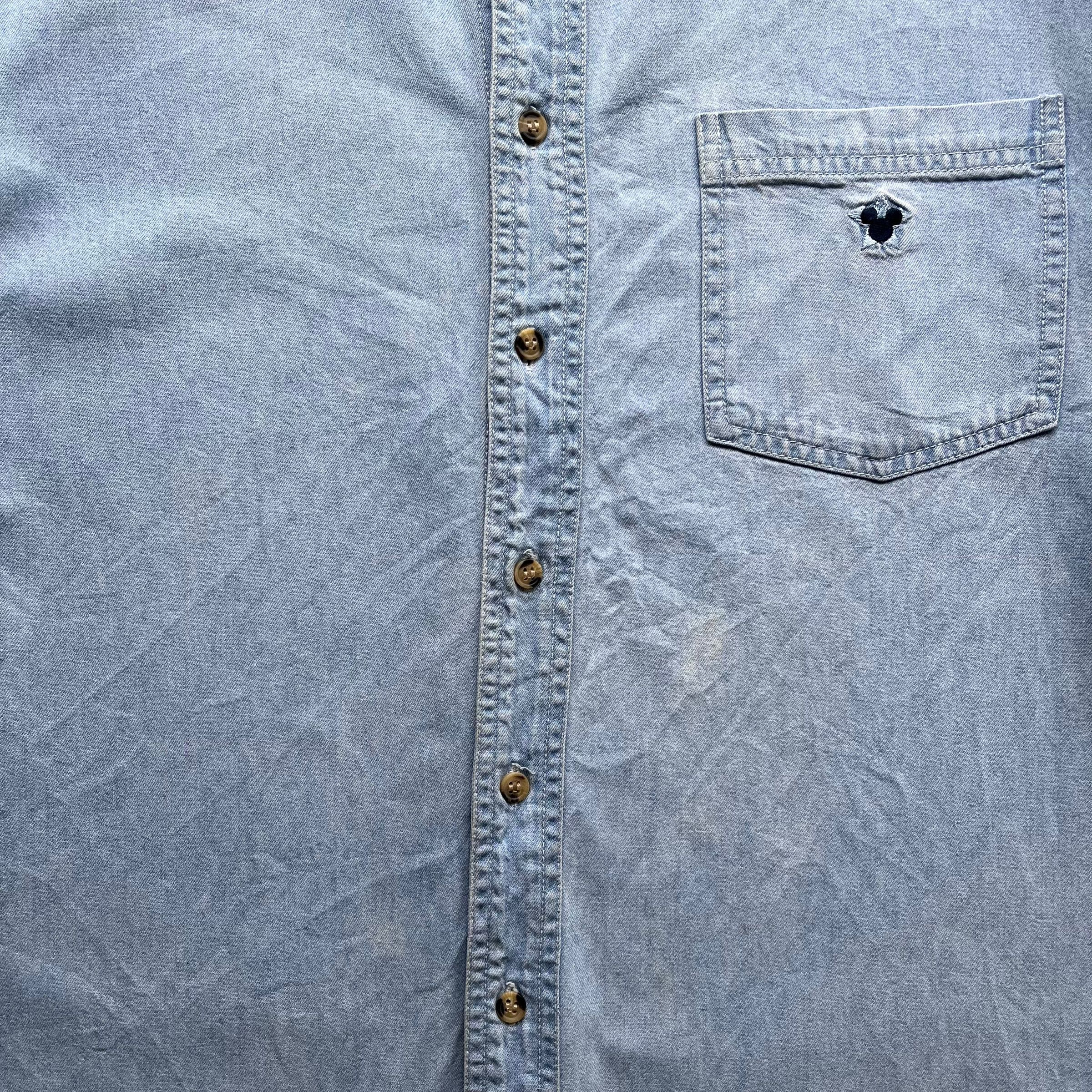 Disney Vintage 90s Men's Walt Disney Studios Blue Denim Shirt Size US L / EU 52-54 / 3 - 12 Thumbnail