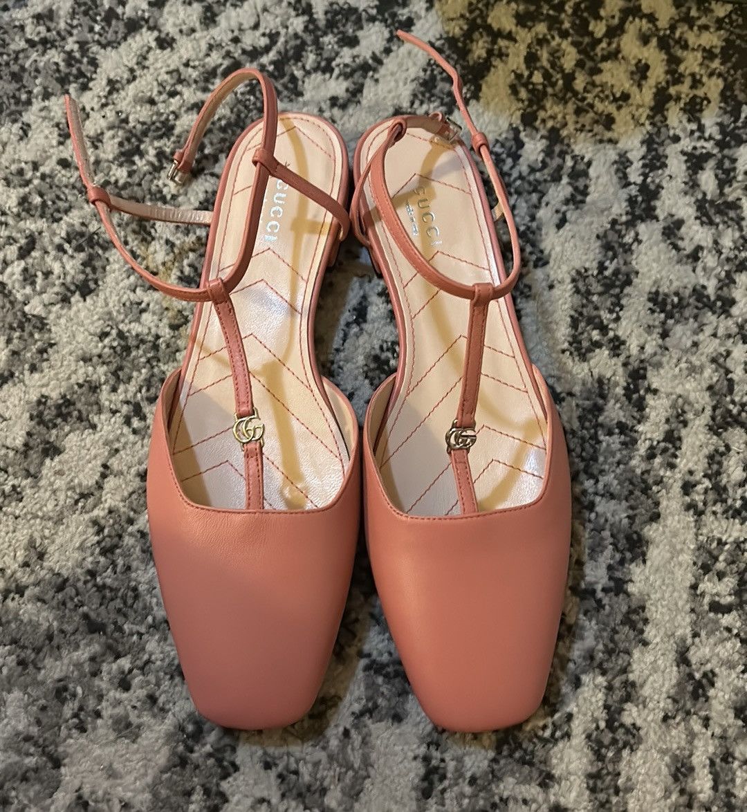 Gucci Gucci Double G Leather T-Strap ballerinas Ballet Flat Size US 8.5 / IT 38.5 - 5 Thumbnail