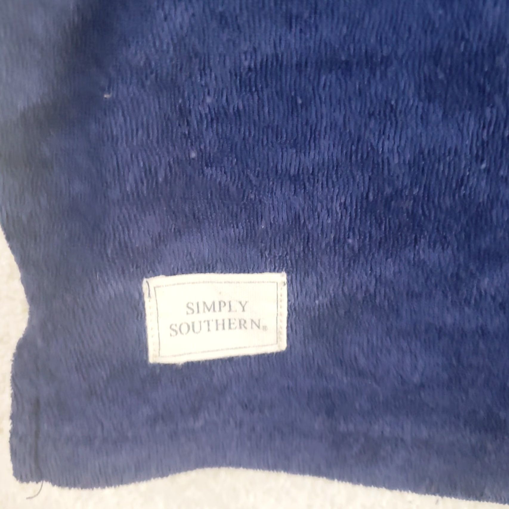 Vintage Simply Southern Men's XL Navy Blue Terry Cloth Polo V-Neck Pocket Short Sleeve Shirt Size US XL / EU 56 / 4 - 7 Thumbnail