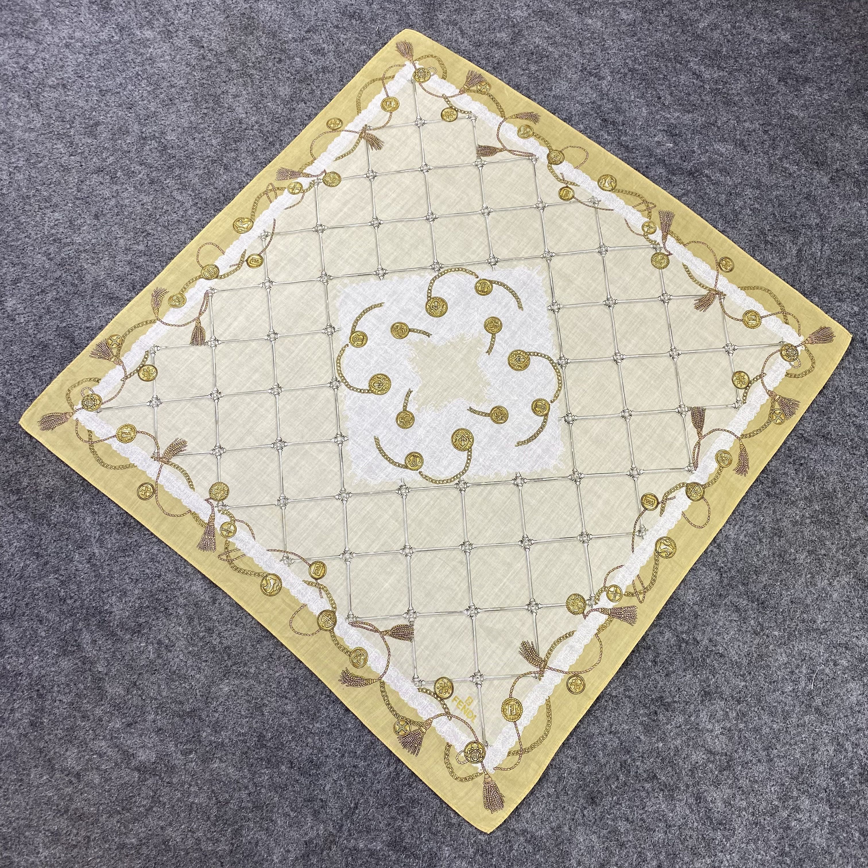 Designer Fendi Handkerchief / Bandana / Neckerchief-B814 Size ONE SIZE - 4 Thumbnail
