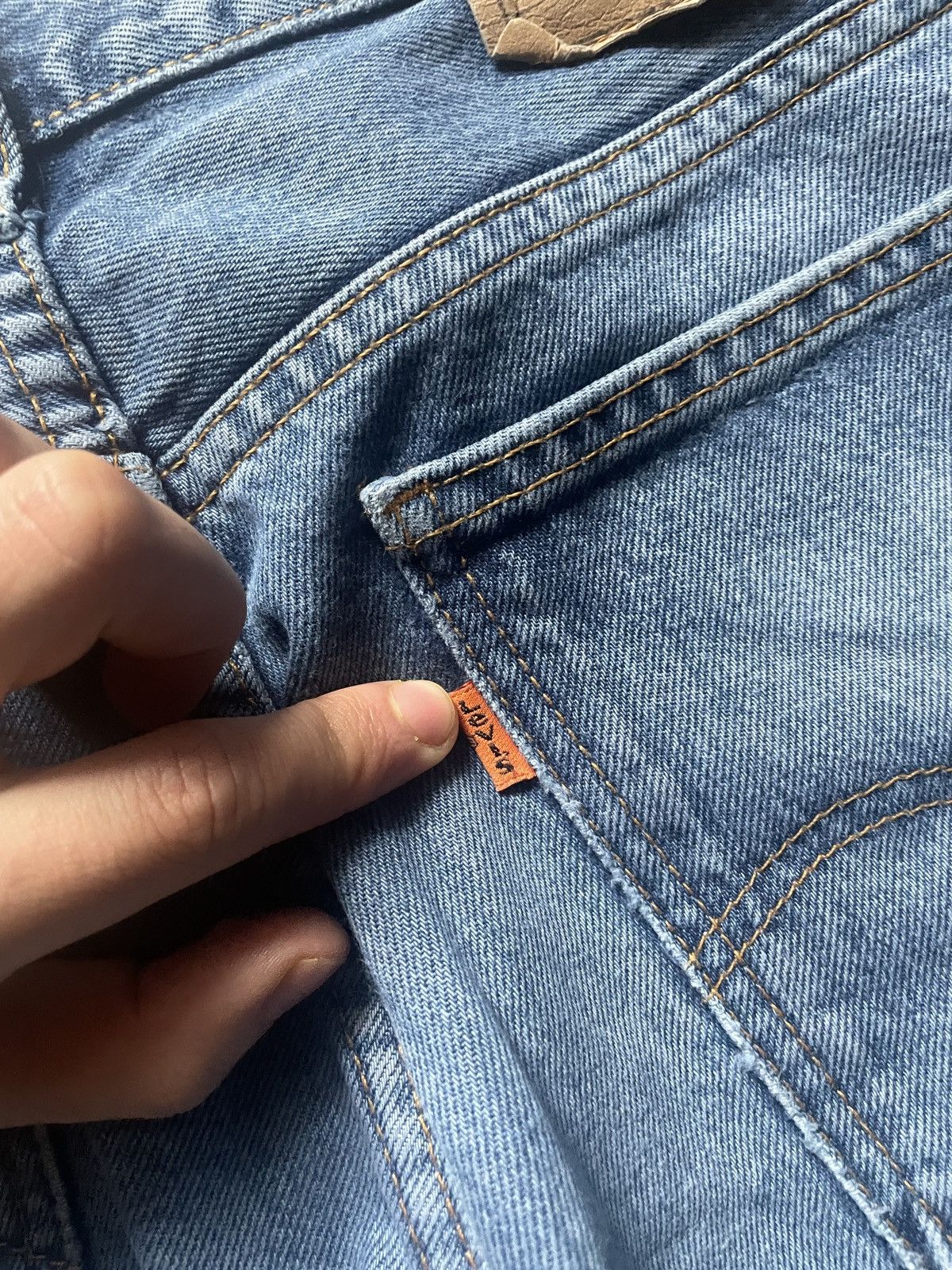 Levi's Vintage Levi’s 615 Baggy Blue Orange tab Faded Jeans Size US 34 / EU 50 - 5 Thumbnail